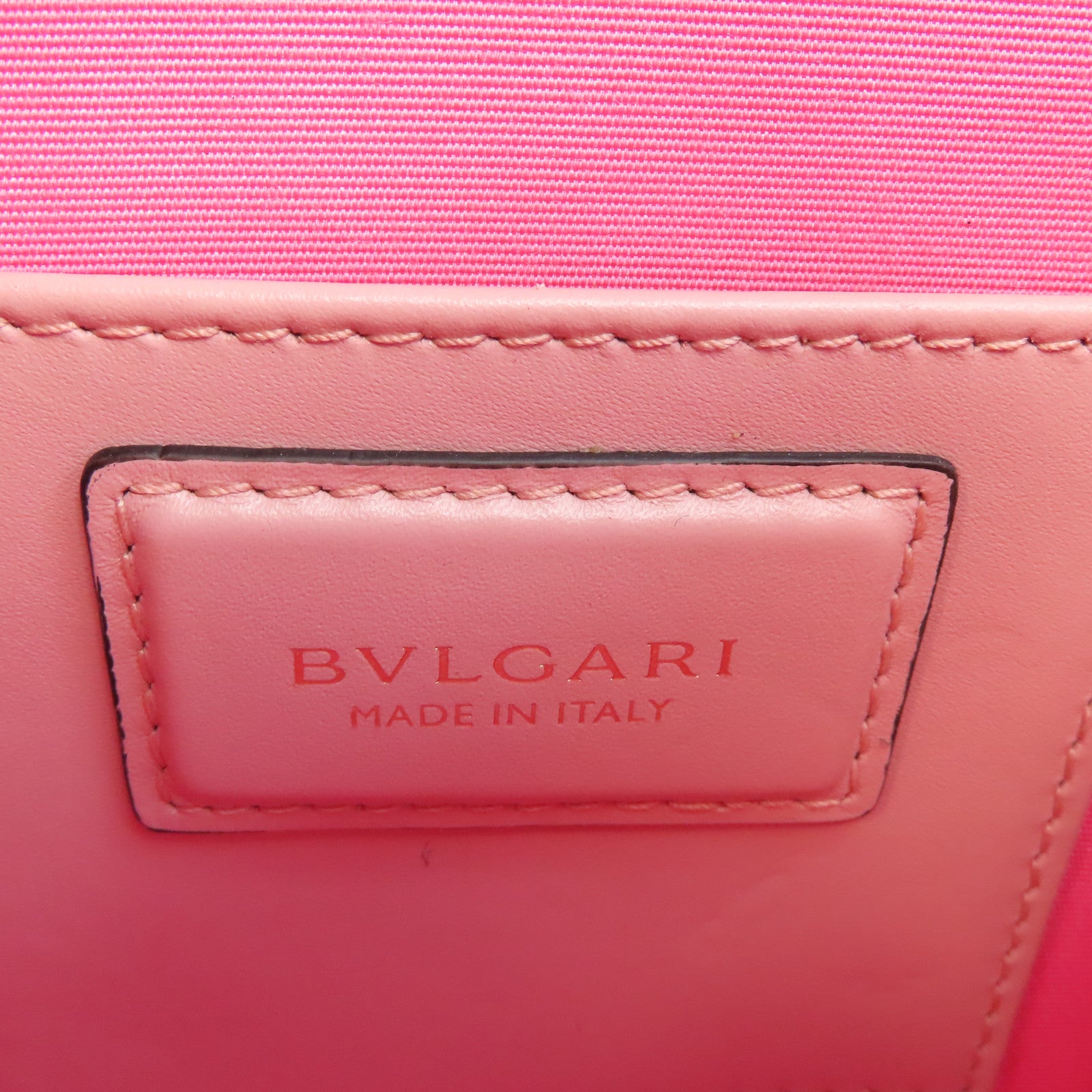 BVLGARI 【激減優惠】牛皮皮革Serpent金扣鏈帶手挽肩背兩用袋粉紅色