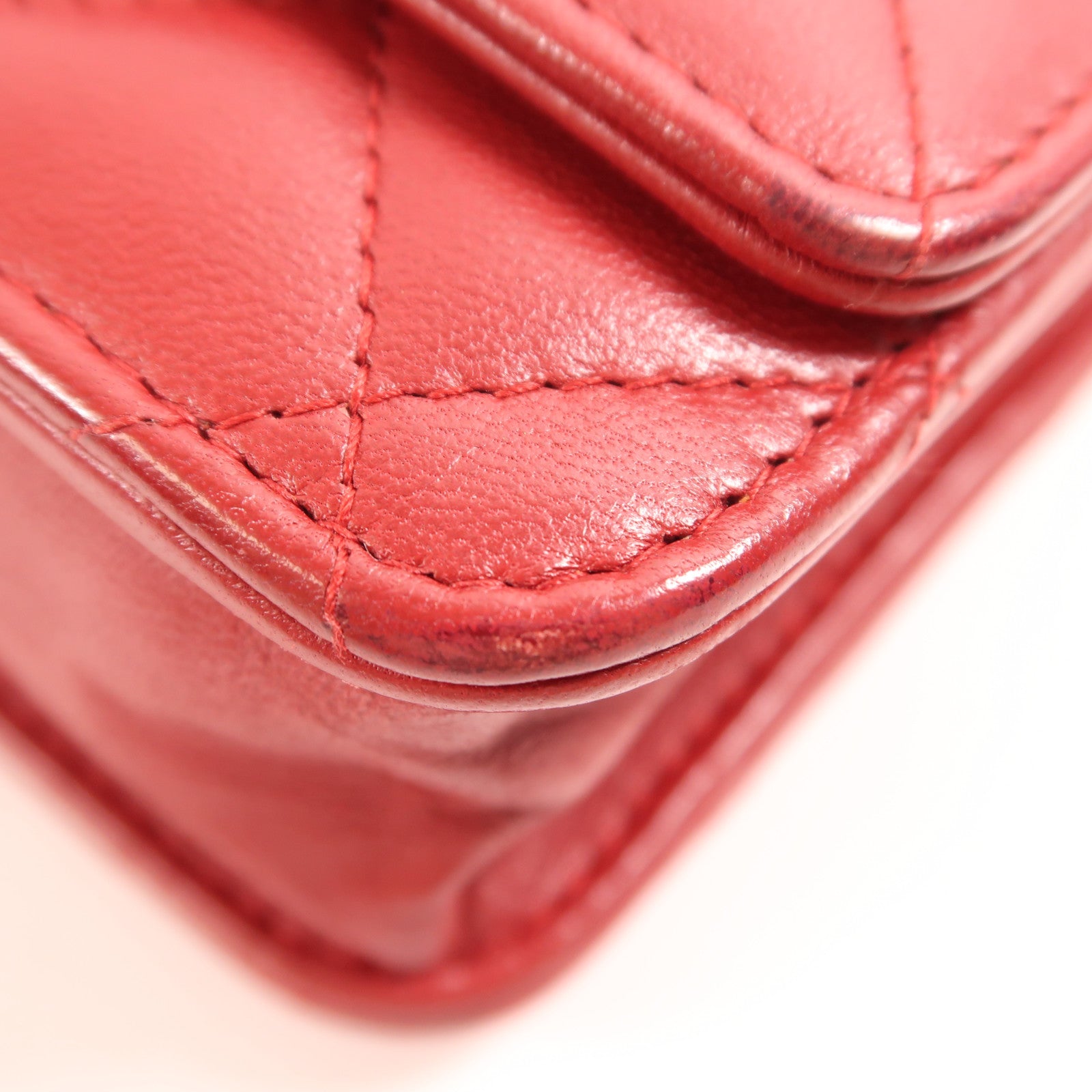 CHANEL 牛皮皮革WOC Wallet On Chain金扣鏈帶肩背袋