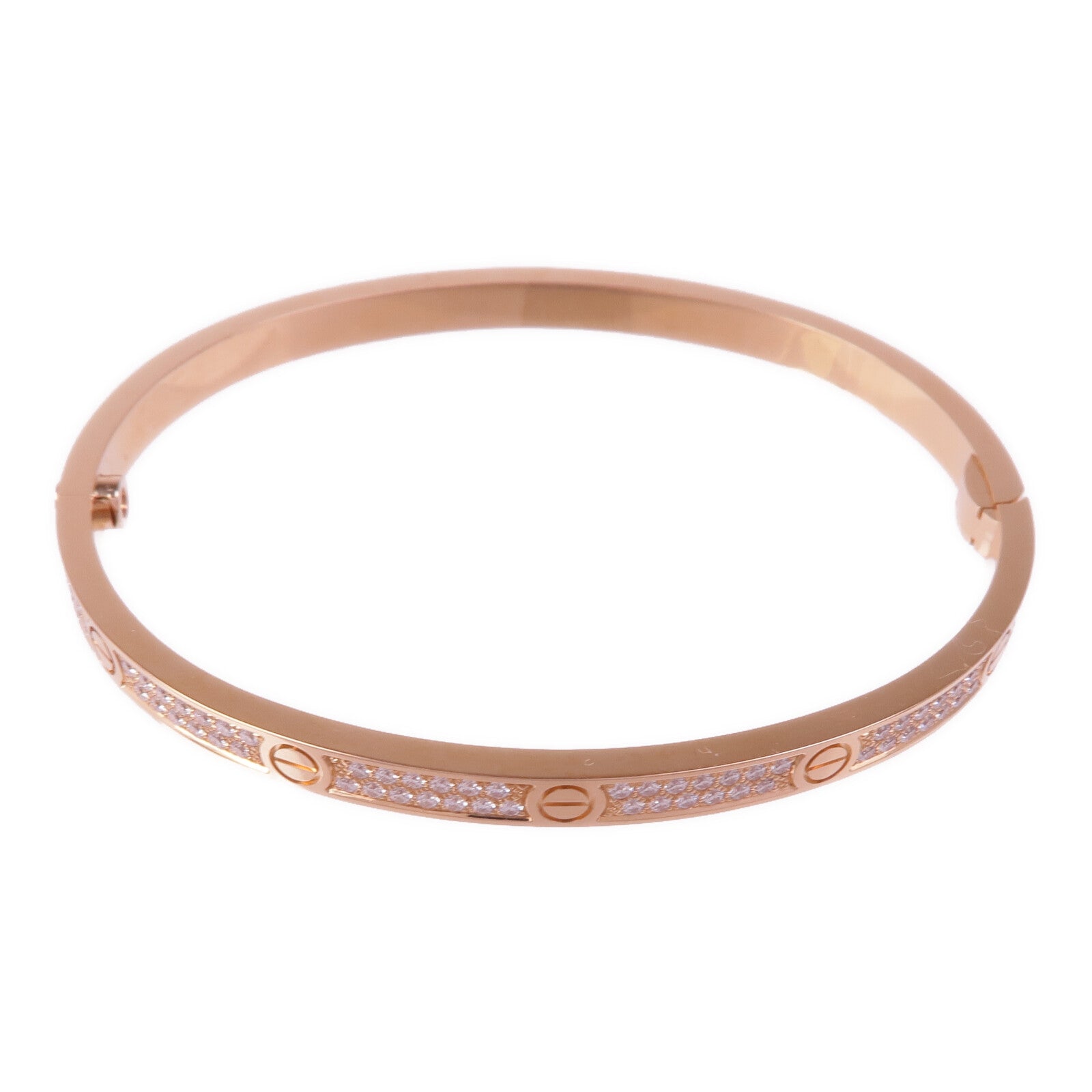 CARTIER 18K玫瑰金Love Bracelet Small Model Full Diamonds鑽石手鐲Cartier#16