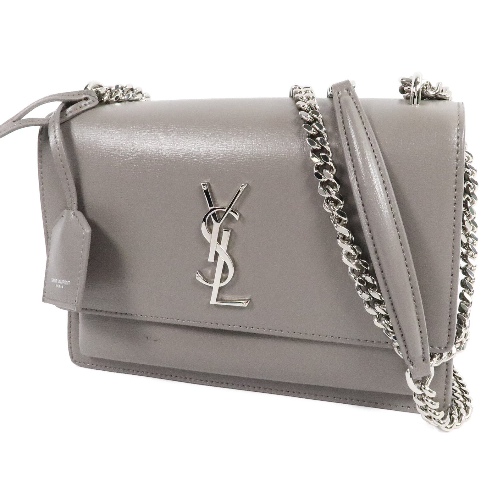 SAINT LAURENT 牛皮皮革Shoulder Bag鏈帶肩背袋