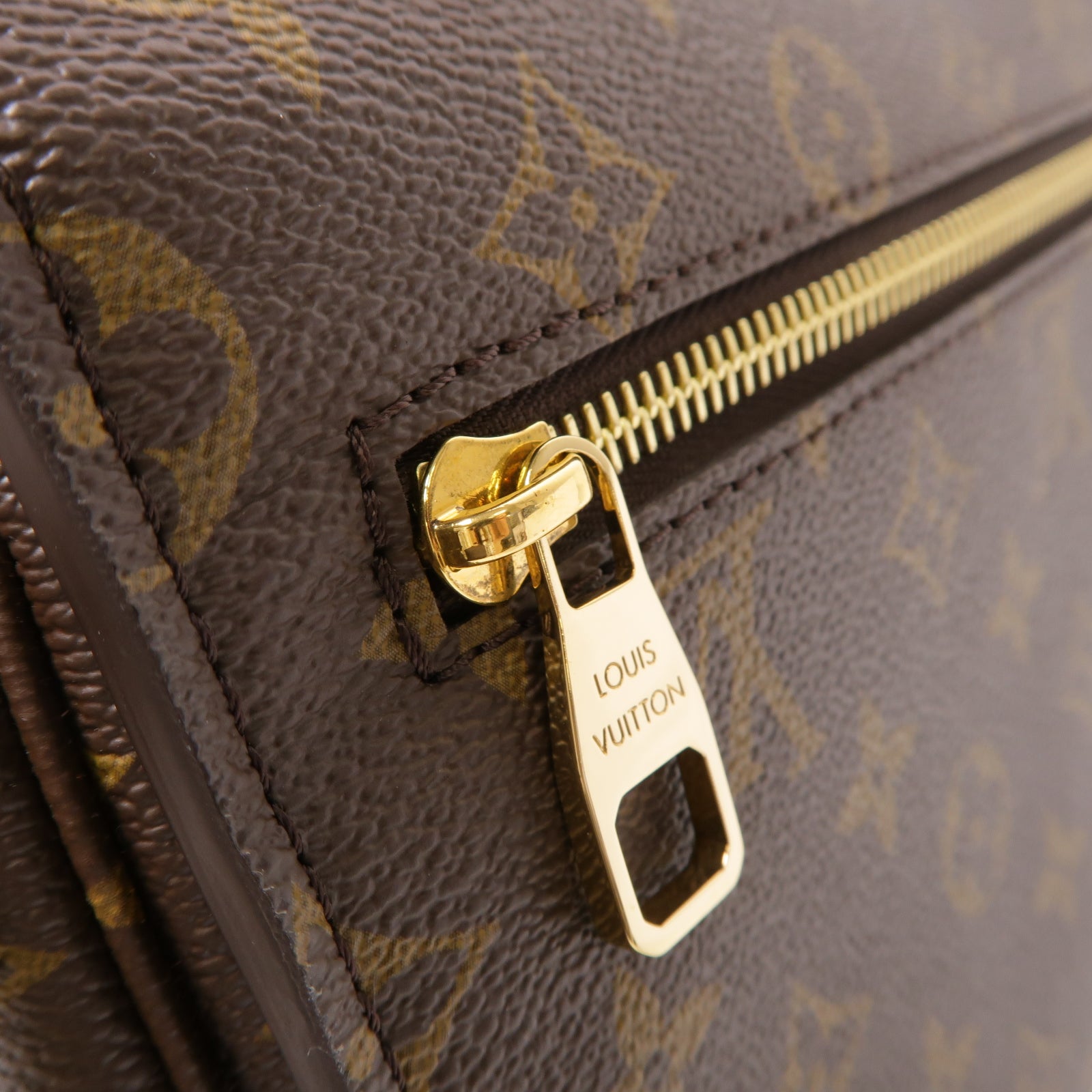 LOUIS VUITTON Monogram Pochette Metis金扣手挽肩背兩用袋棕色