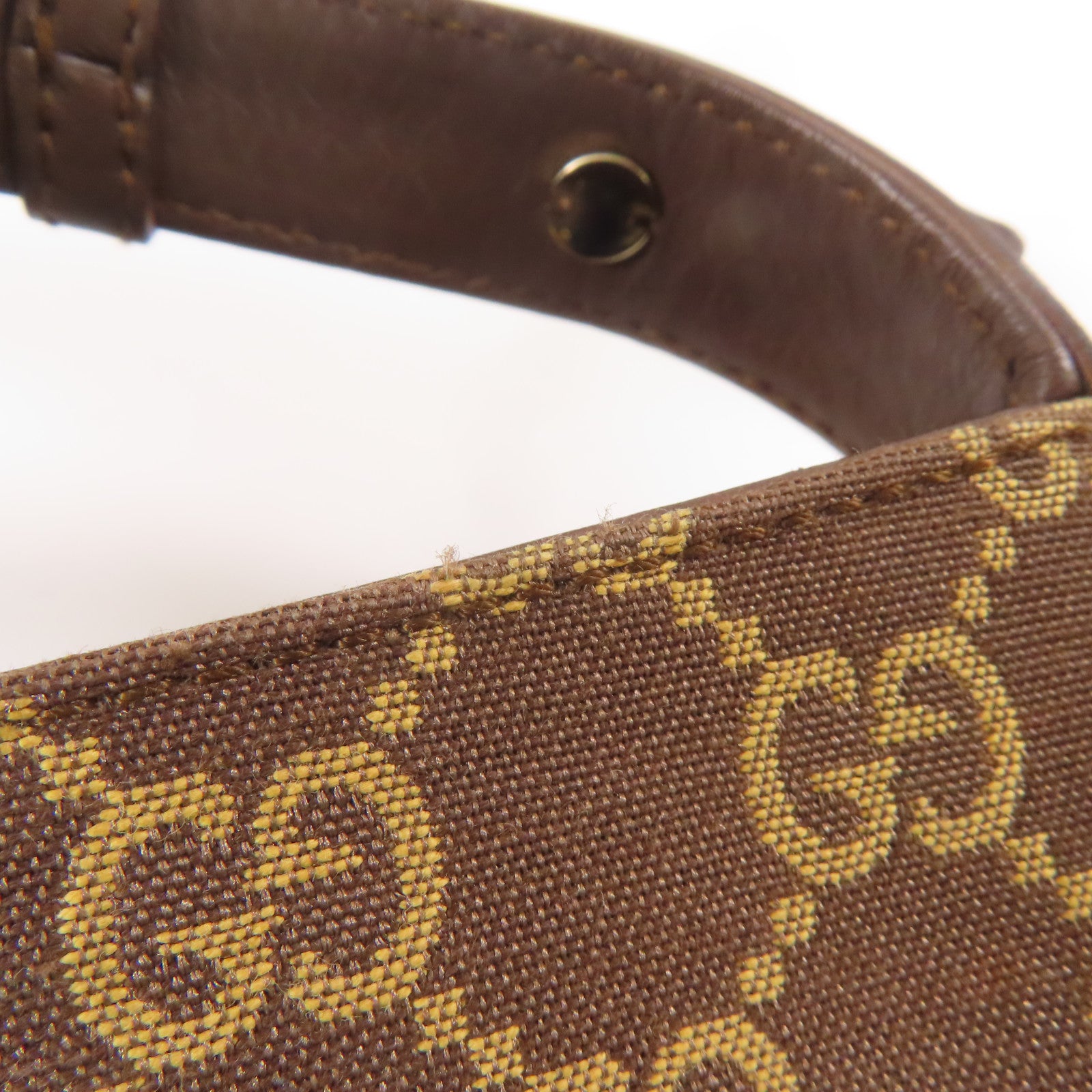 GUCCI 帆布/皮革Shoulder Bag金扣肩背袋