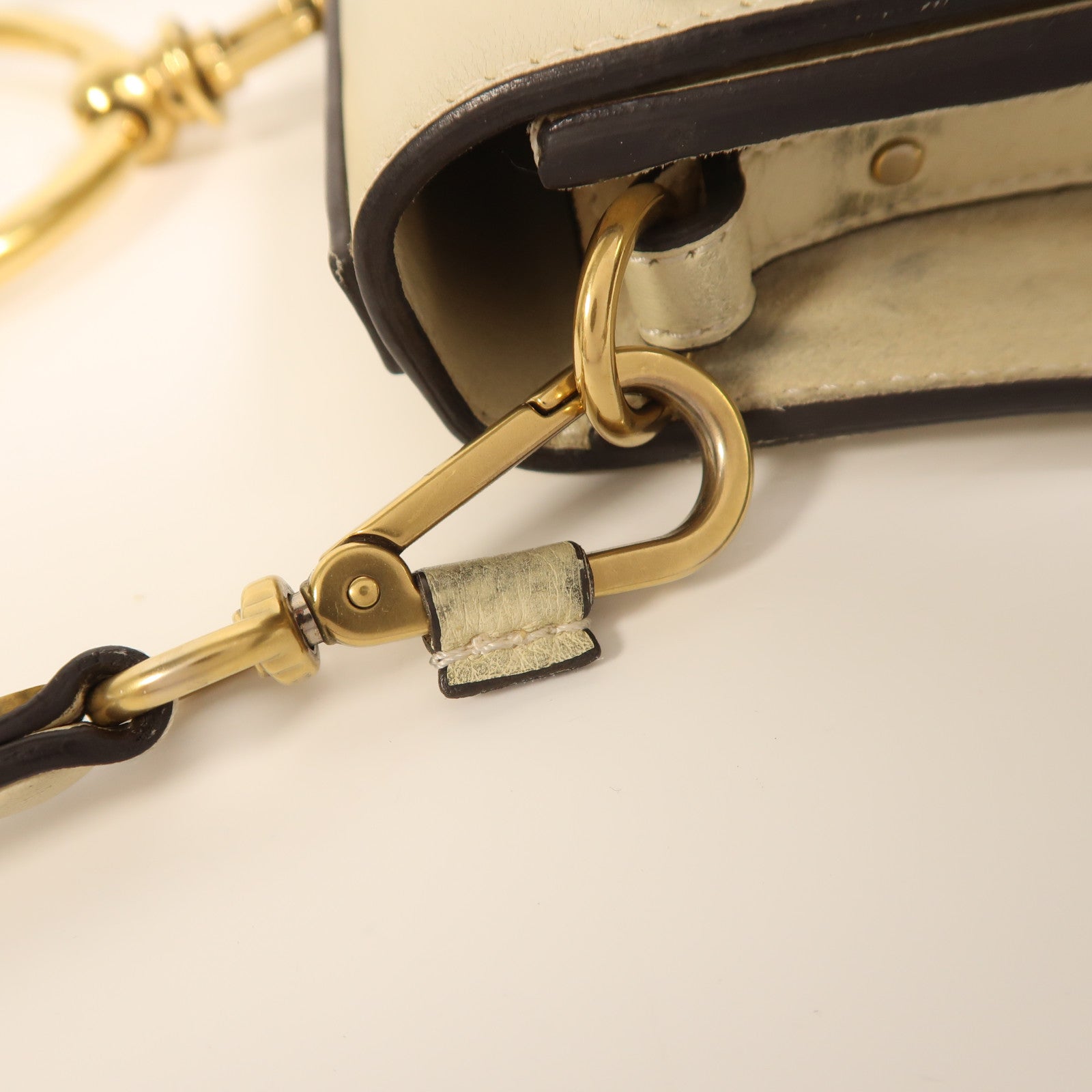 Chloe 牛皮皮革Nile金扣肩背袋