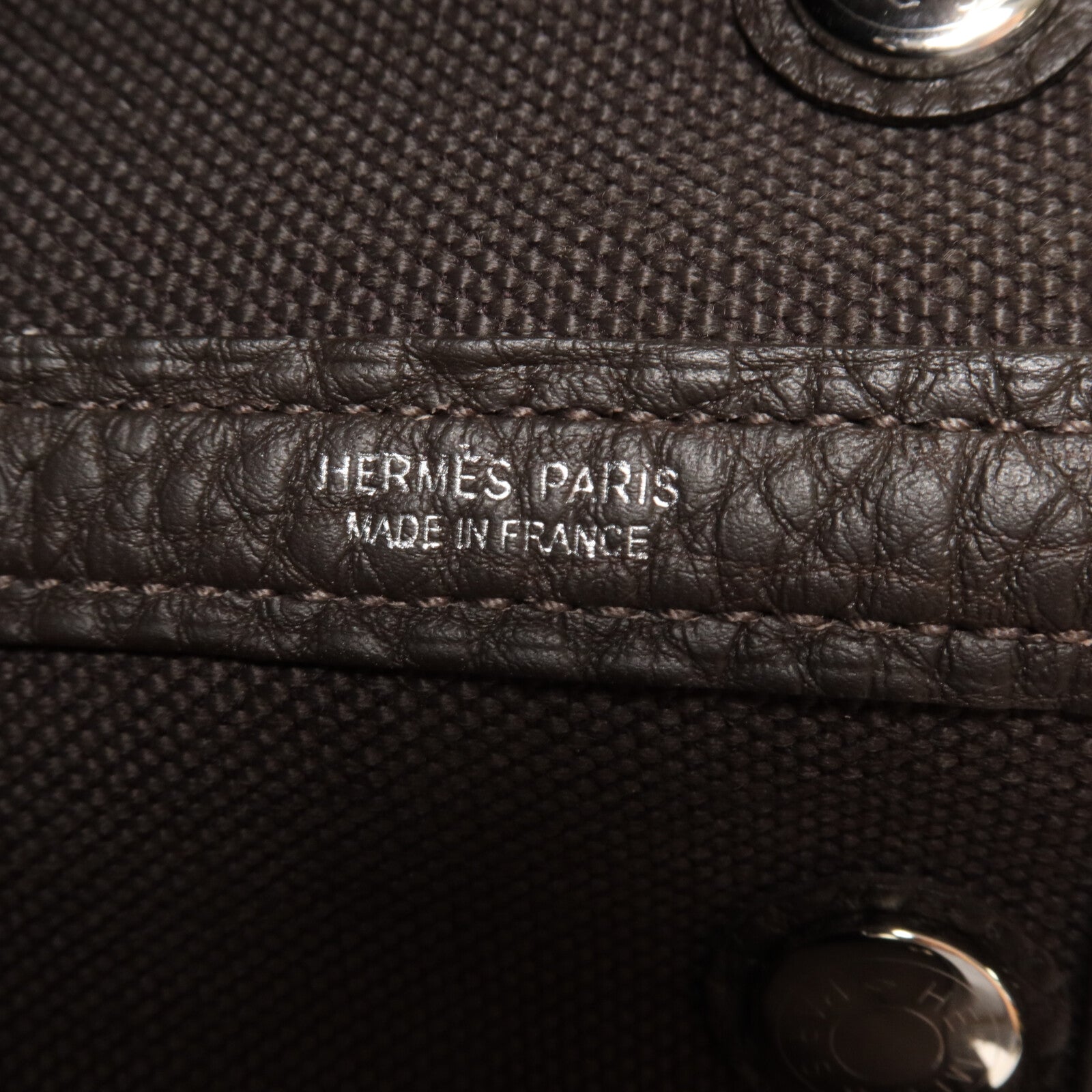 HERMES 帆布Garden Party TPM手挽袋Bai Brun