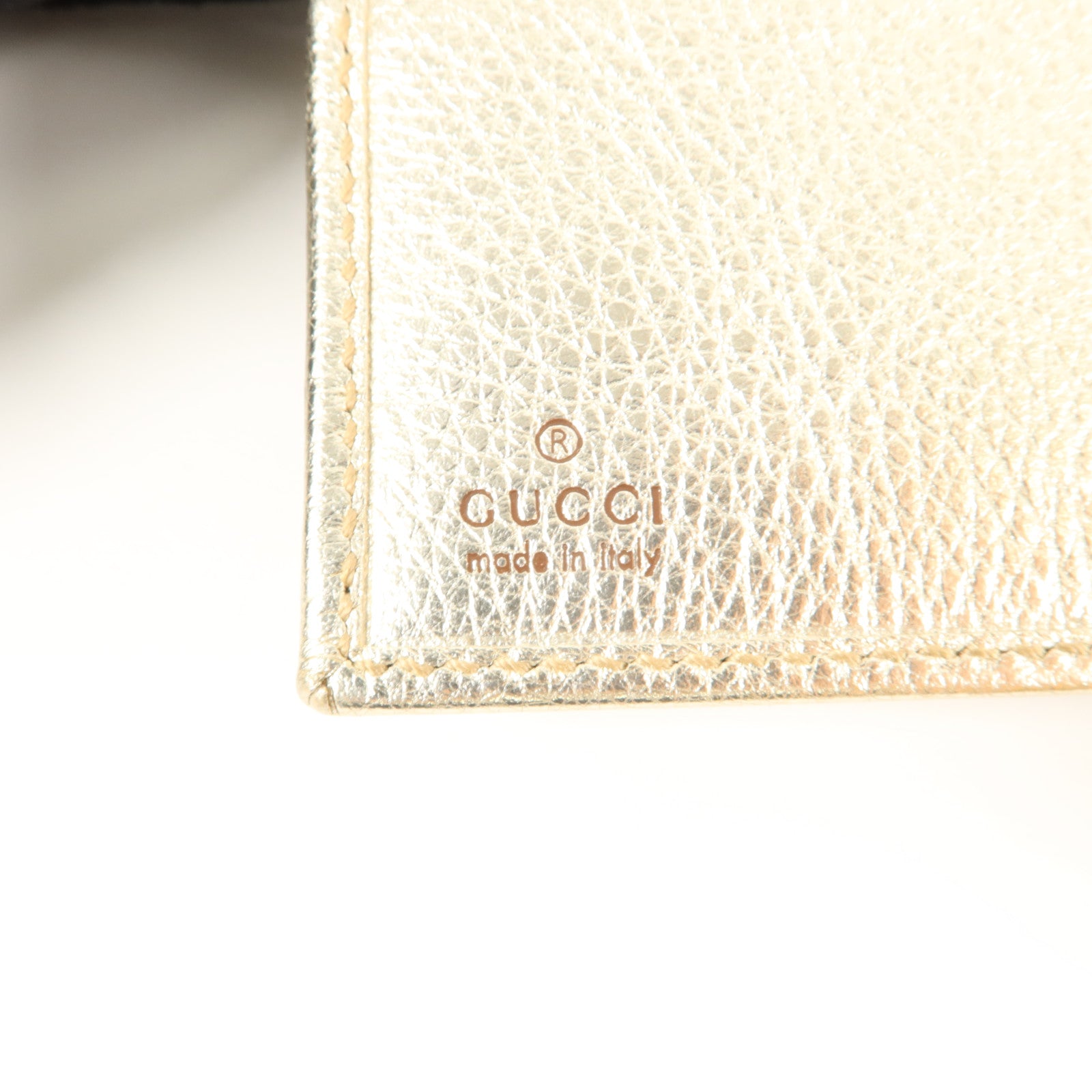 GUCCI 牛皮皮革Interlocking G W Hook Wallet錢包