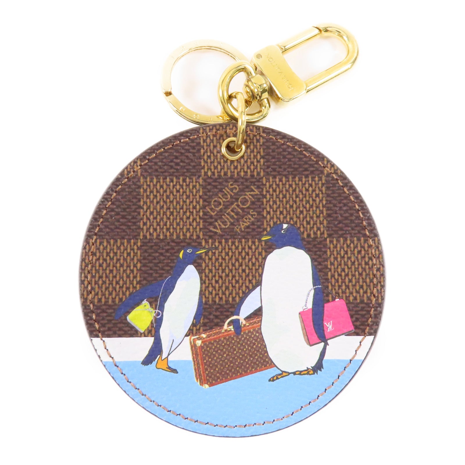 LOUIS VUITTON Damier Key Holder金扣鎖匙扣