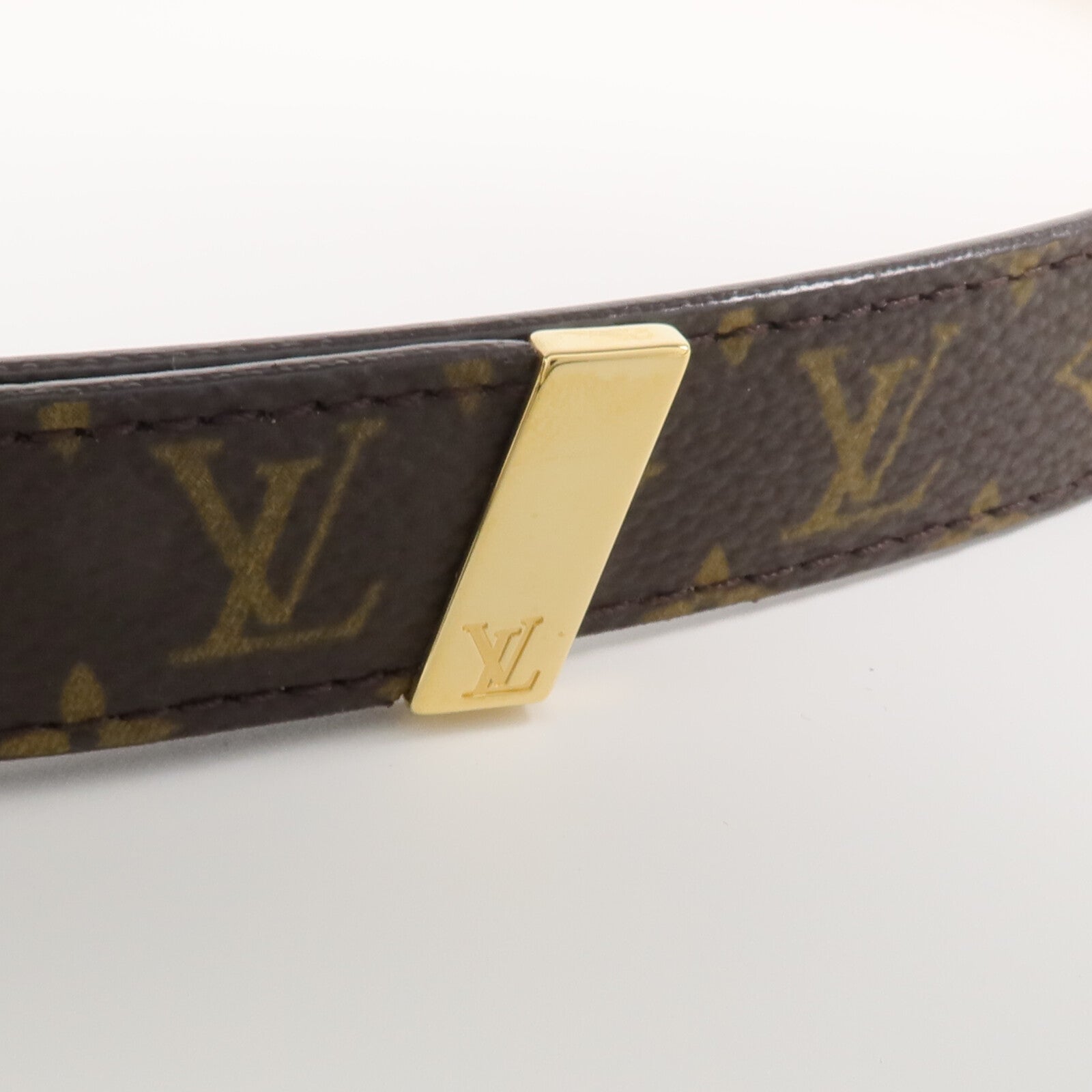 LOUIS VUITTON Monogram Belt金扣皮帶
