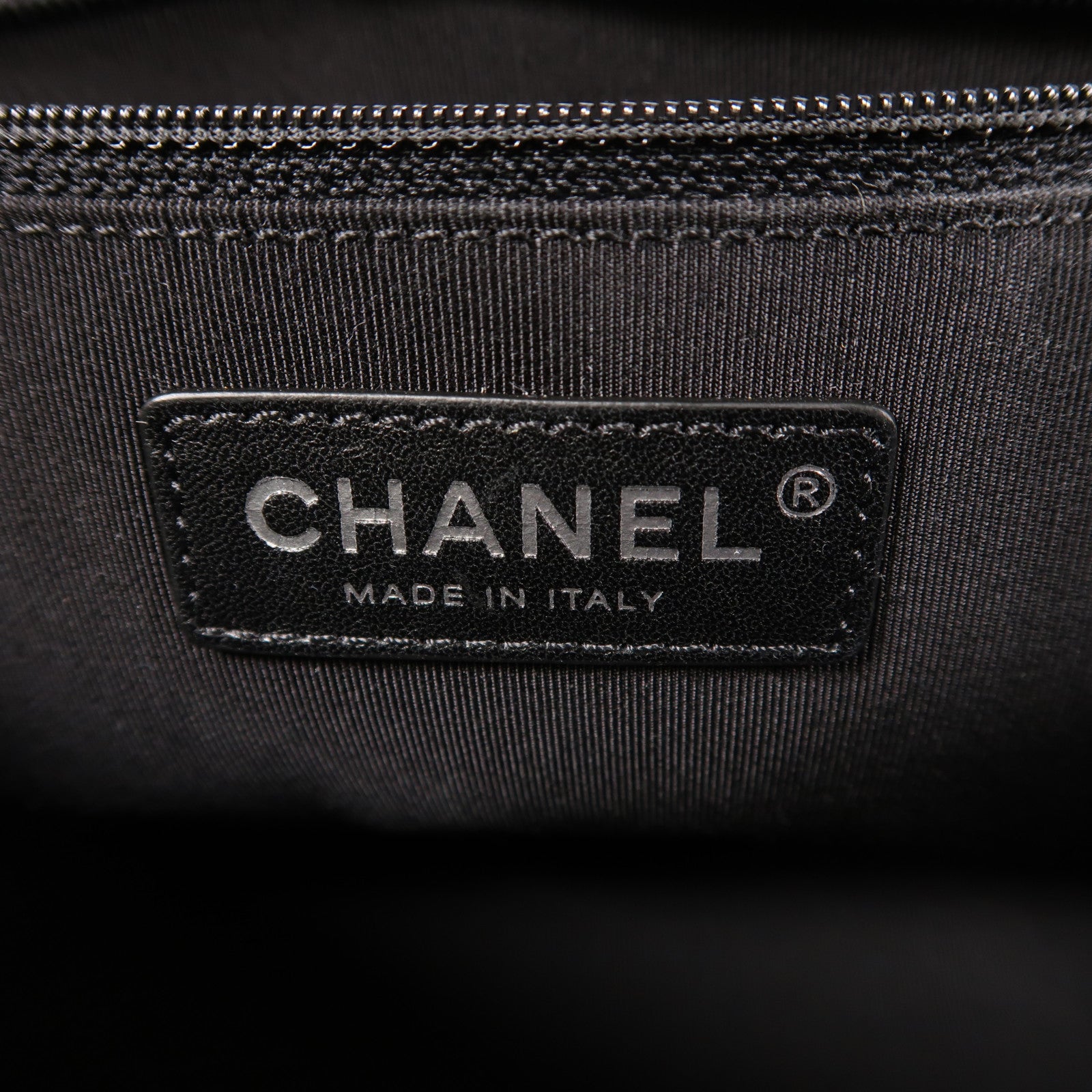CHANEL CC SHW 2 Way Shoulder Bag Calfskin Leather Black