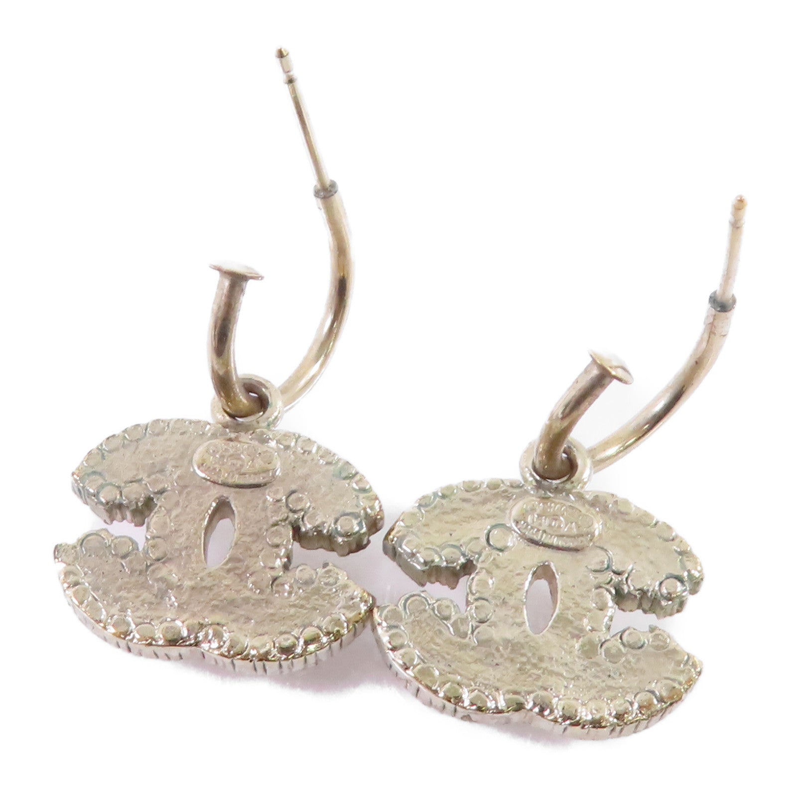 CHANEL 金屬/水鑽Rhinestones CC Earrings耳環