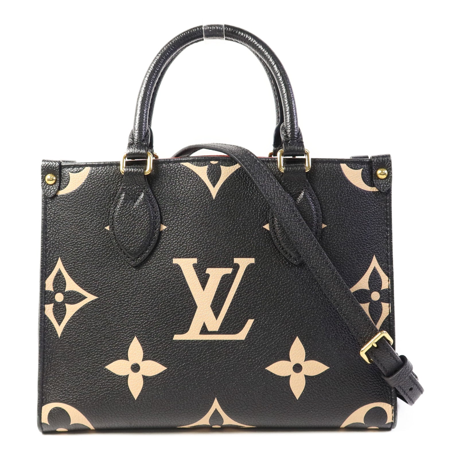LOUIS VUITTON Monogram Empreinte On The Go PM金扣手挽肩背兩用袋