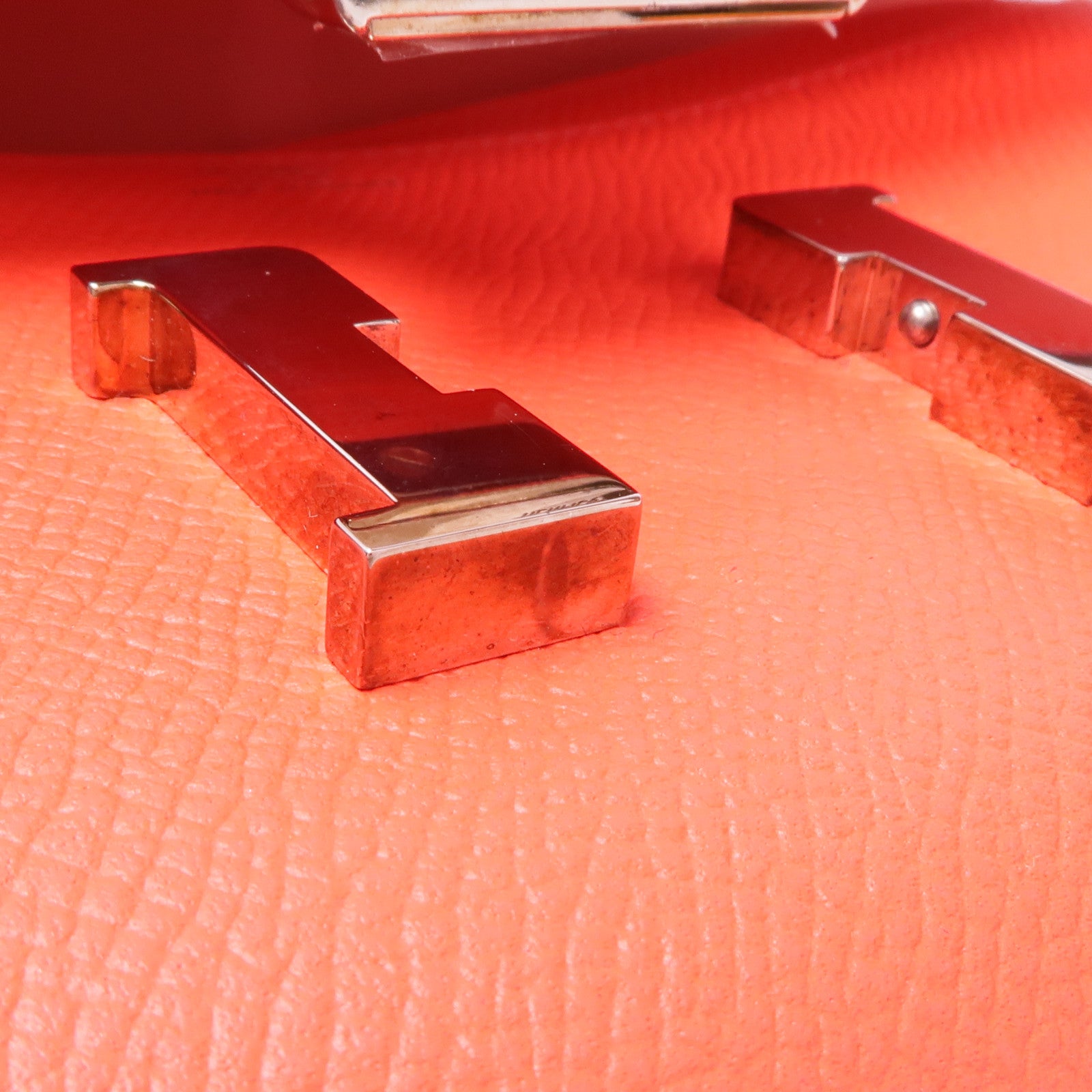 HERMES Epsom皮革Constance Wallet銀扣長錢包T5 Rose Jaipur