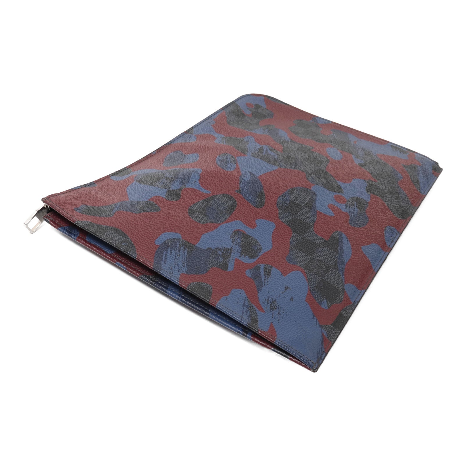 LOUIS VUITTON 【激減優惠】Damier Graphite Cobalt Camouflage Pochette Jour GM銀扣手拿包