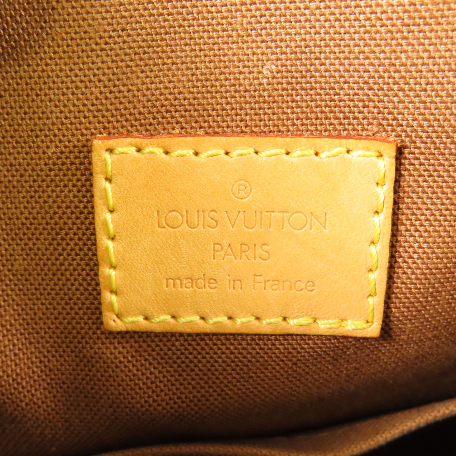LOUIS VUITTON Monogram Batignolles金扣手挽袋棕色