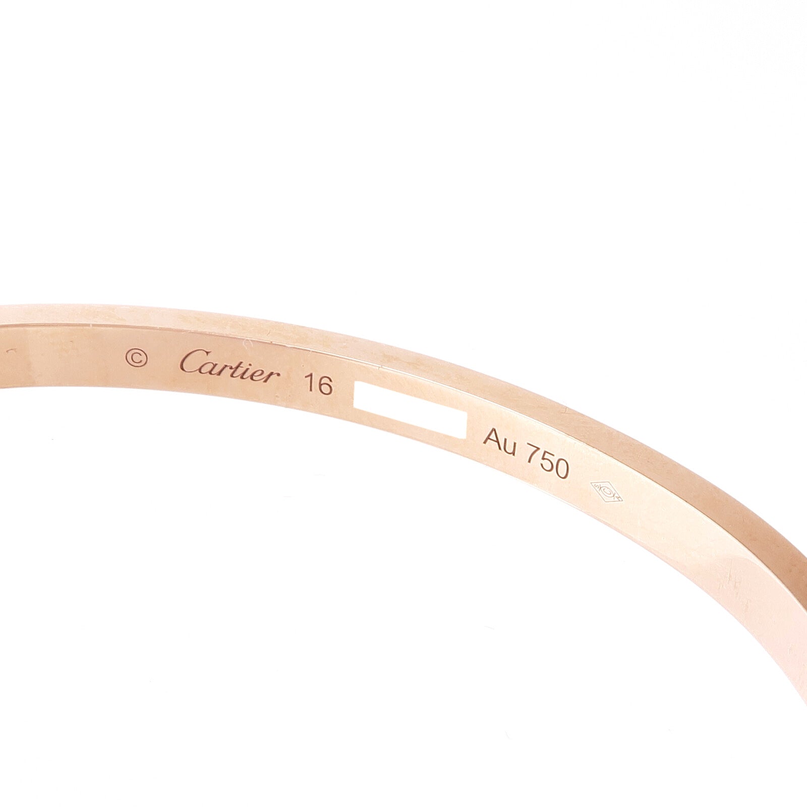 CARTIER 18K玫瑰金Love Bracelet Small Model Full Diamonds鑽石手鐲Cartier#16