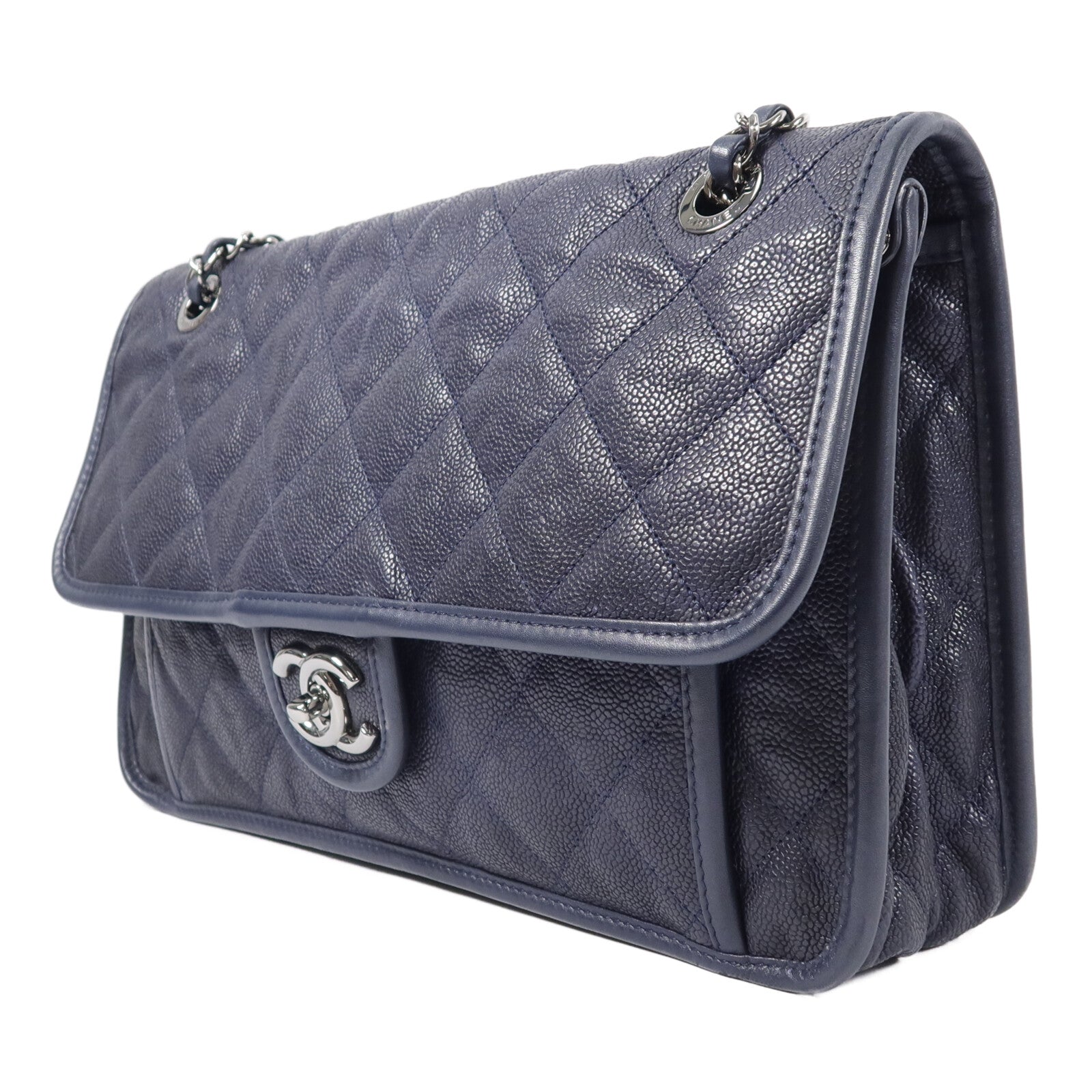 CHANEL 牛皮皮革French Riviera Chain Bag鏈帶肩背袋