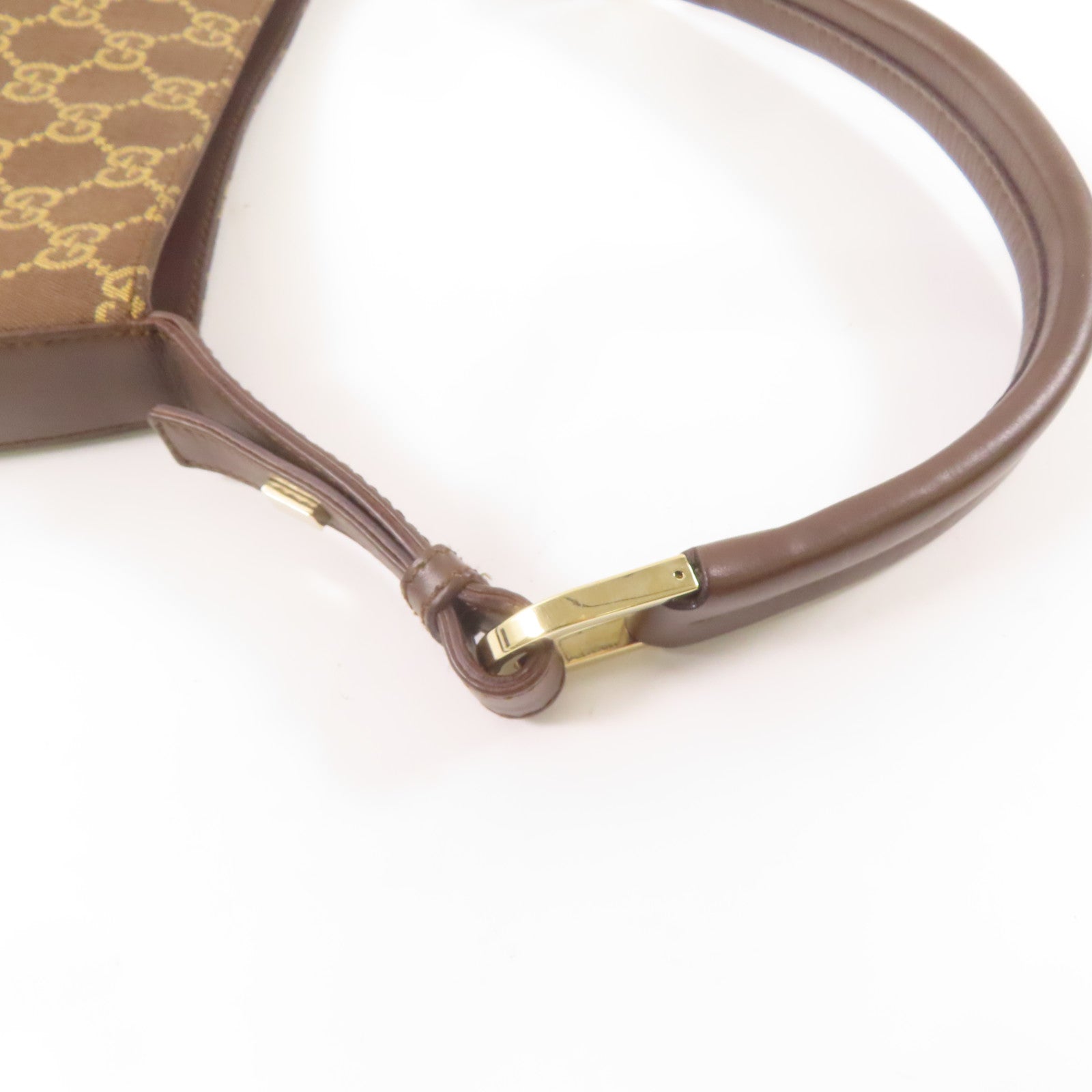 GUCCI 帆布/皮革Shoulder Bag金扣肩背袋