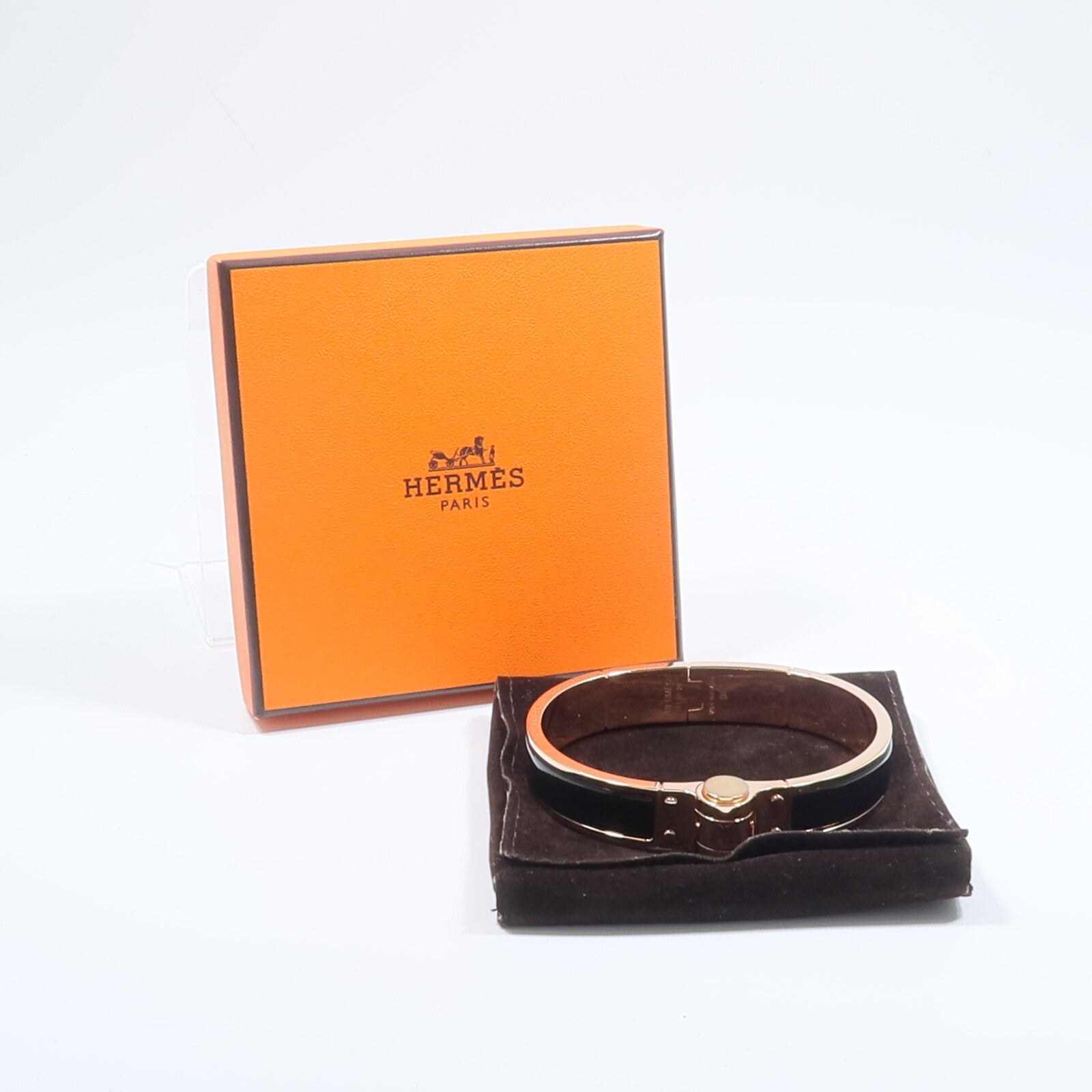 HERMES 金屬/琺瑯Charniere Bracelet手鐲