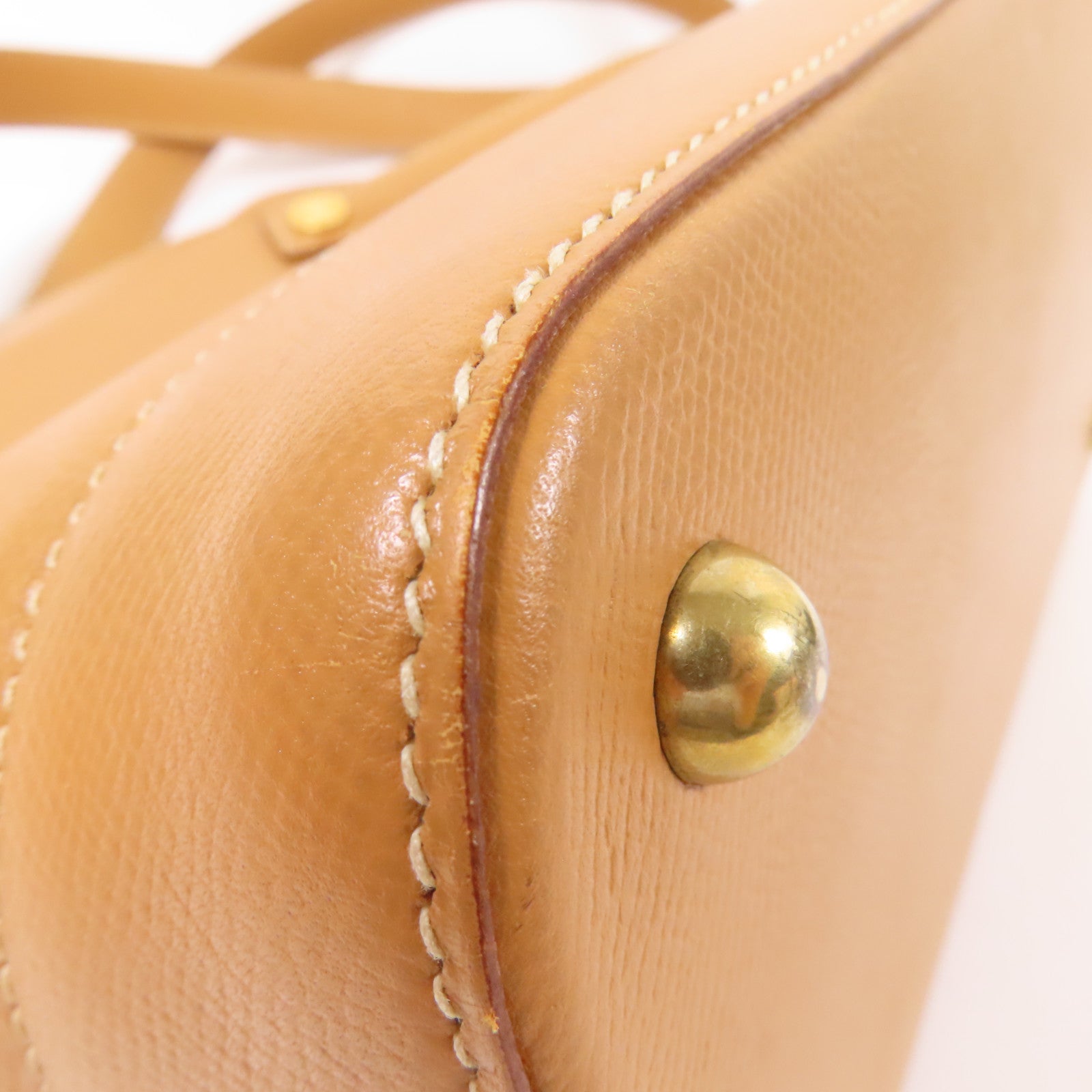 HERMES VGC皮革Sorbonne金扣肩背袋