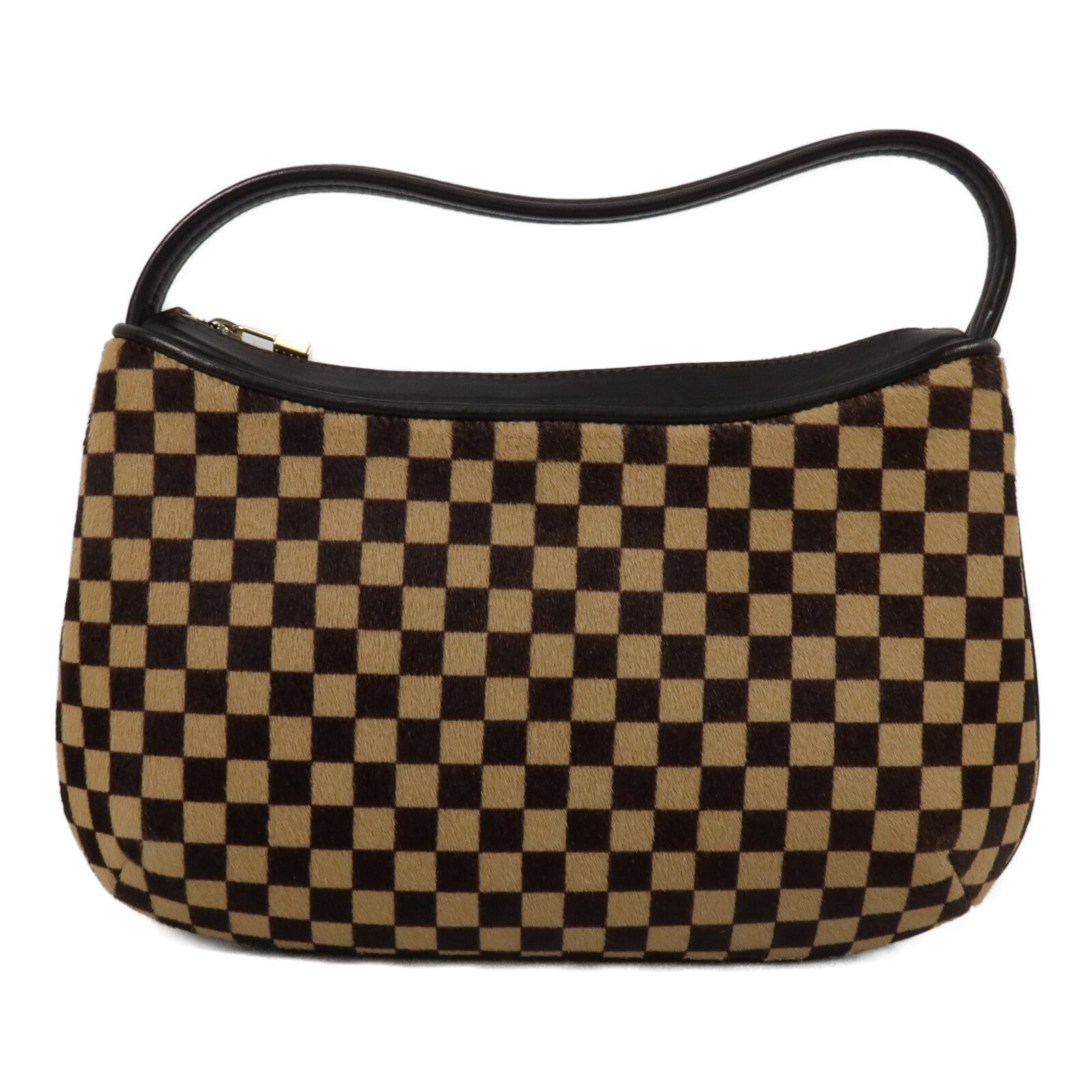 LOUIS VUITTON Damier/馬毛Sauvage Tigre手挽袋