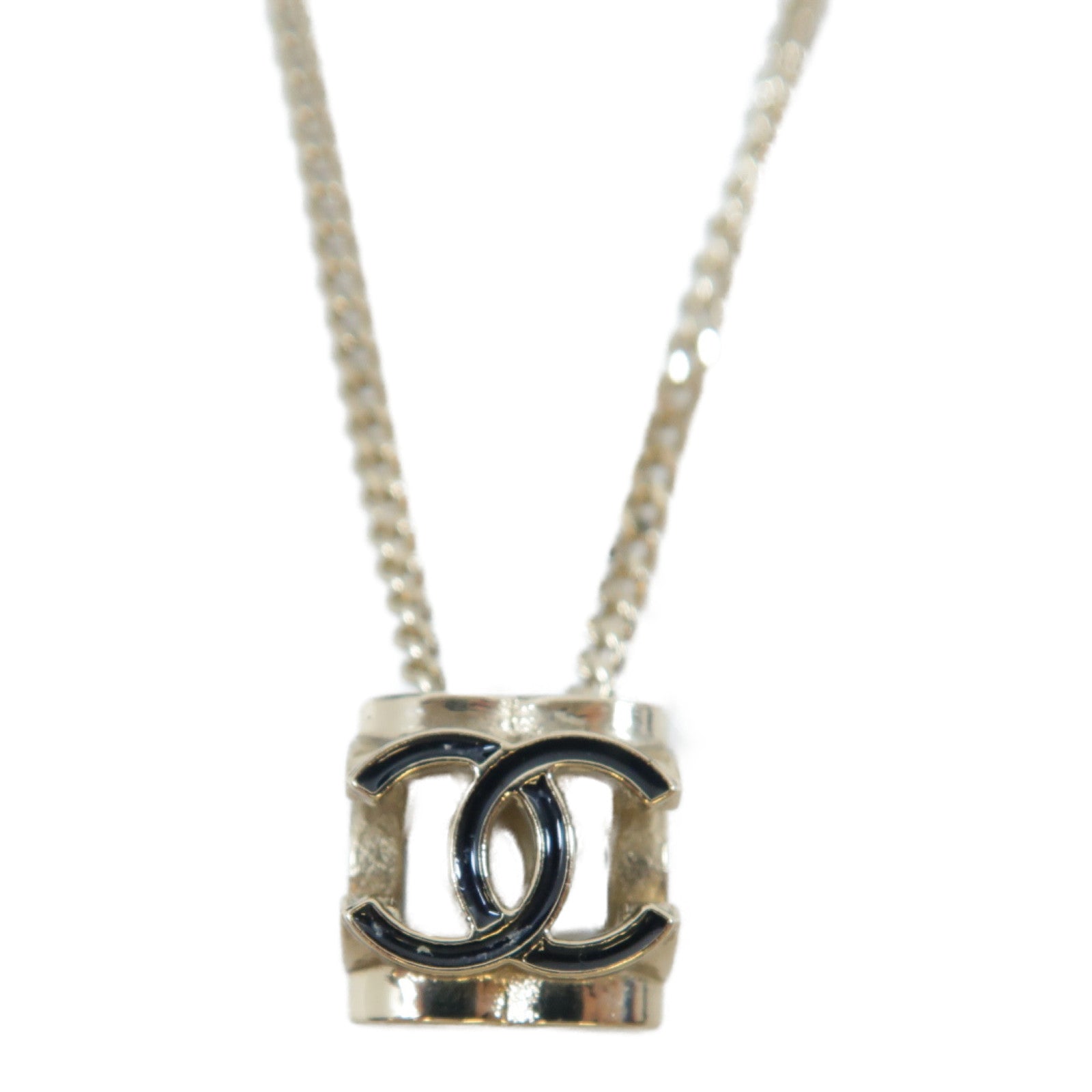 CHANEL 金屬Necklace項鍊金色/黑色