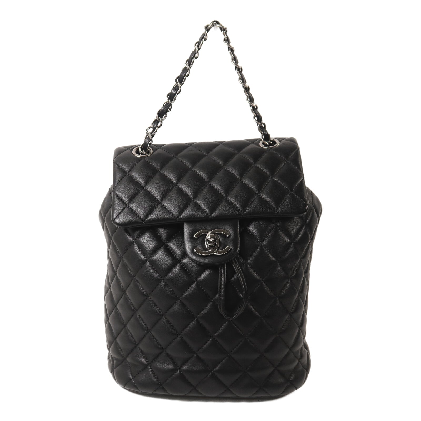 CHANEL 羊皮皮革Urban Spirit Backpack鏈帶背包