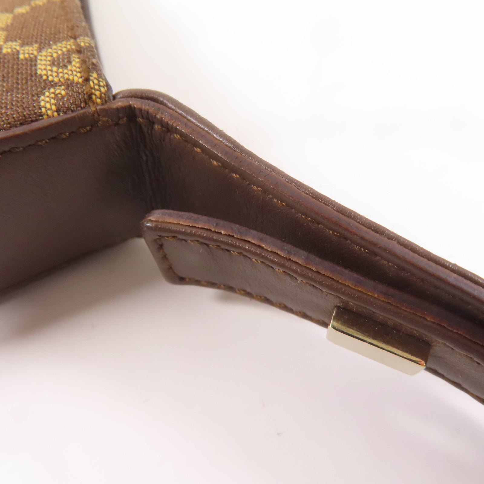 GUCCI 帆布/皮革Shoulder Bag金扣肩背袋