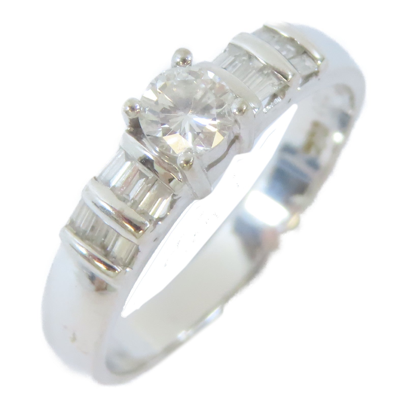 JEWELRY 18K白金Diamond Ring 0.25ct/0.21ct鑽石戒指US#6.25