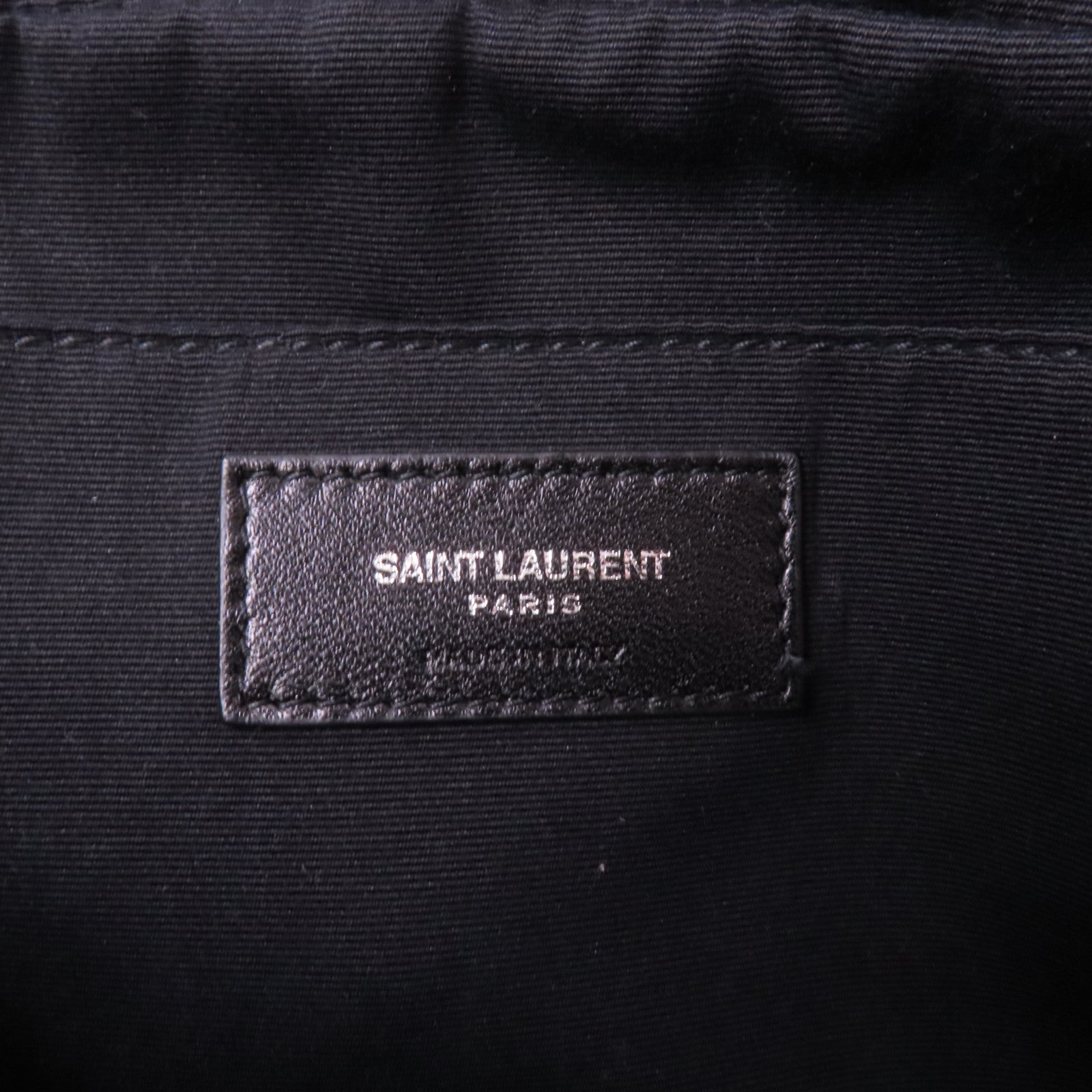 SAINT LAURENT 牛皮皮革Lou Camera Bag銀扣肩背袋