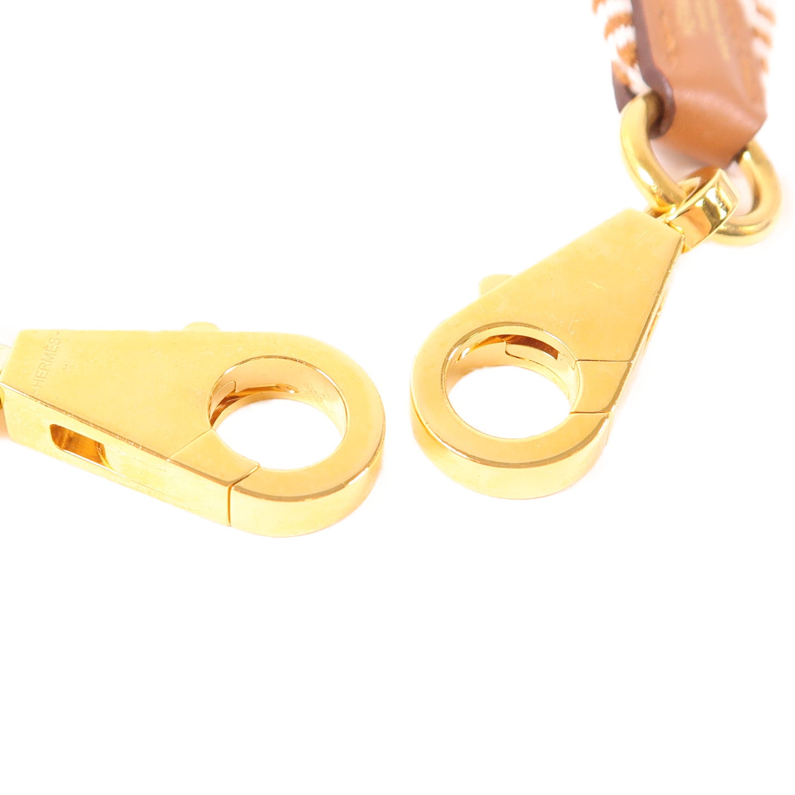 HERMES 帆布Strap金扣肩背帶