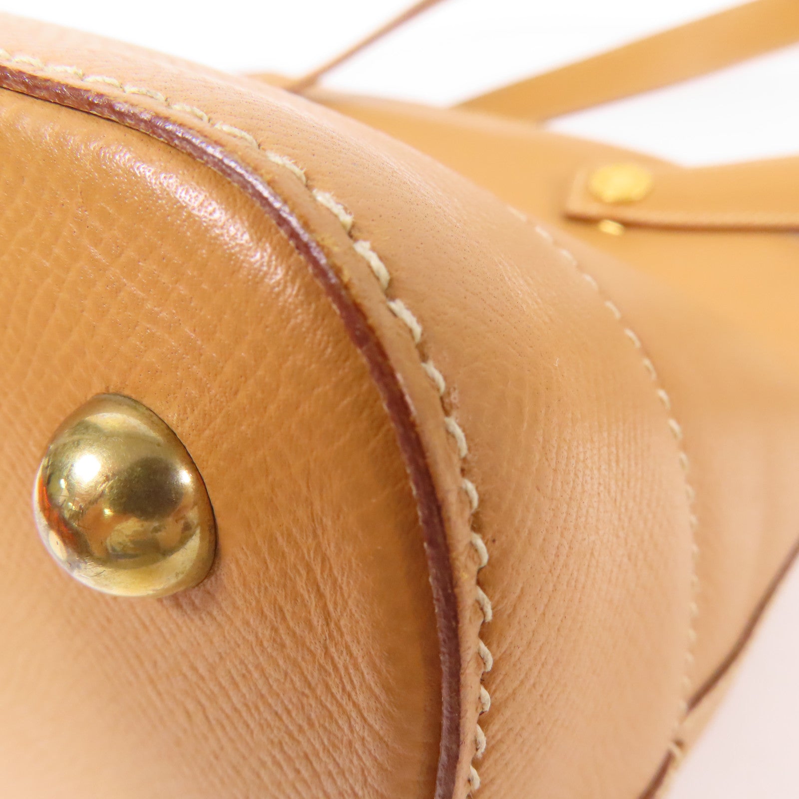 HERMES VGC皮革Sorbonne金扣肩背袋