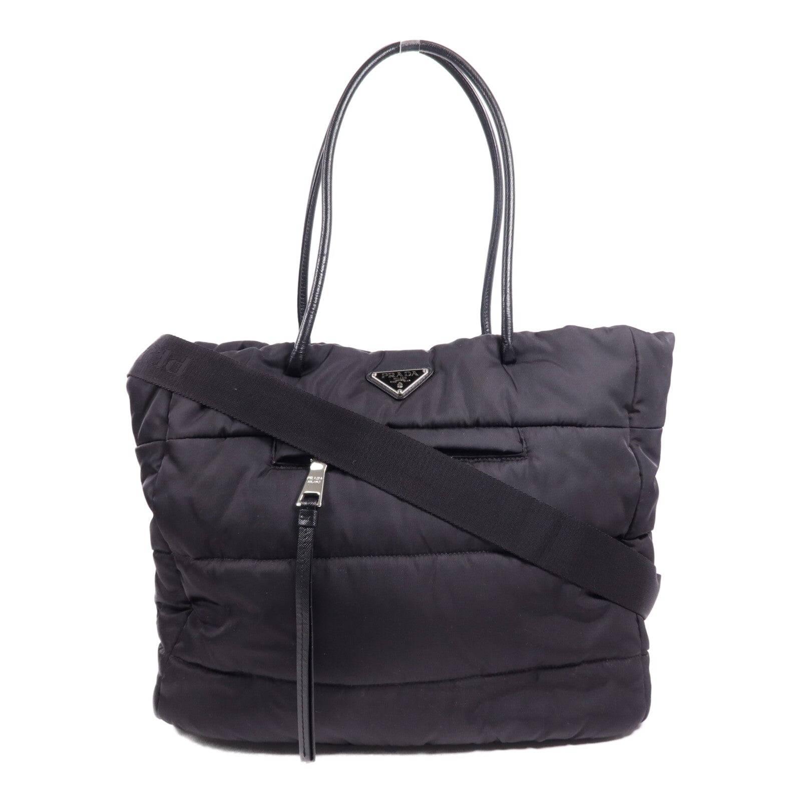 PRADA 尼龍2 Way Shoulder Bag銀扣手挽肩背兩用袋