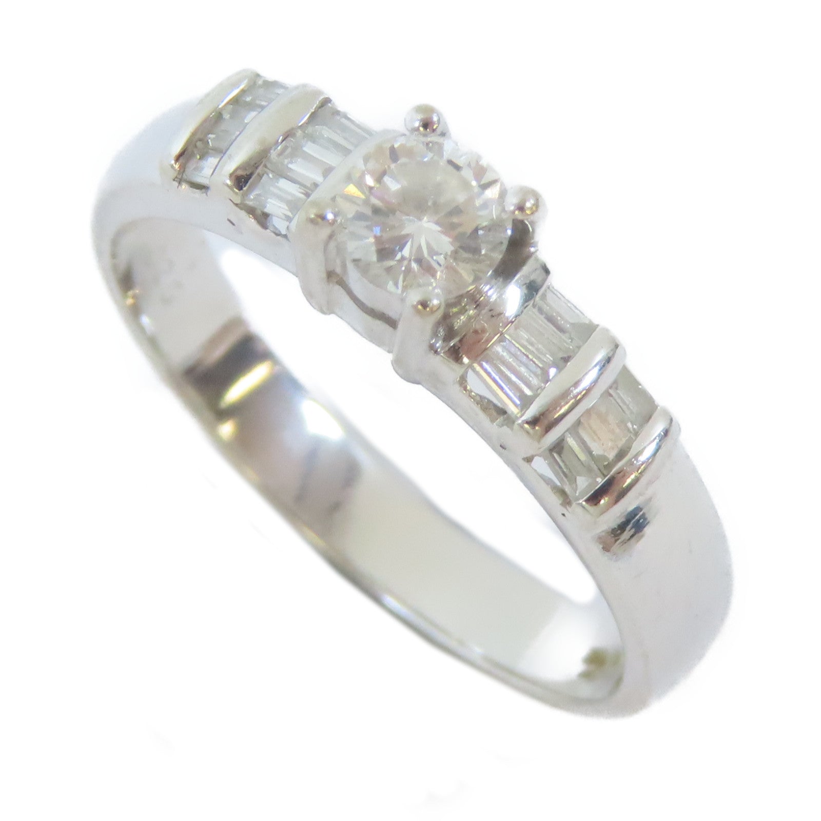 JEWELRY 18K白金Diamond Ring 0.25ct/0.21ct鑽石戒指US#6.25