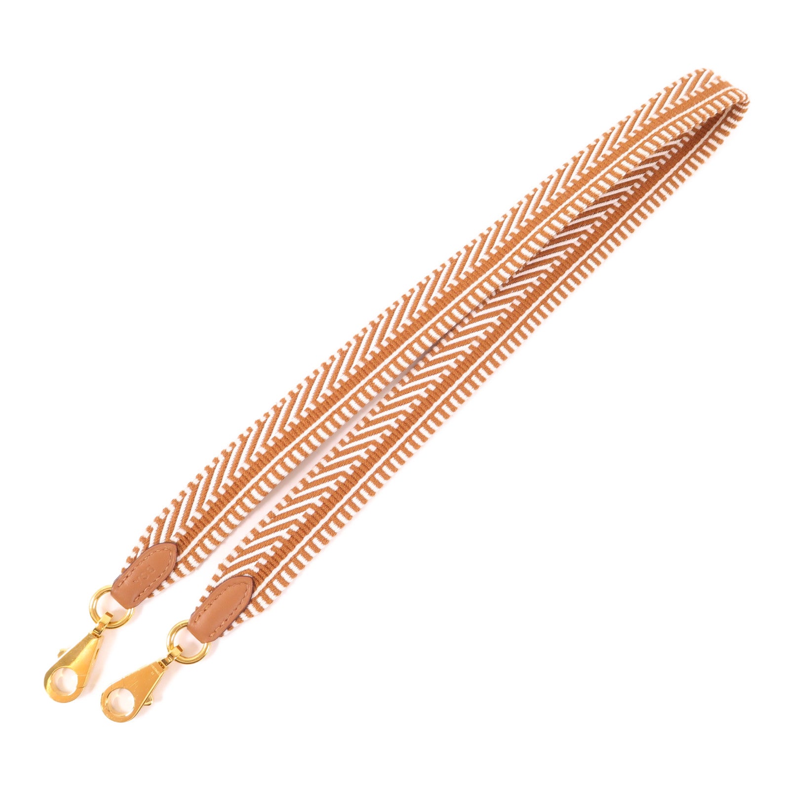 HERMES 帆布Strap金扣肩背帶