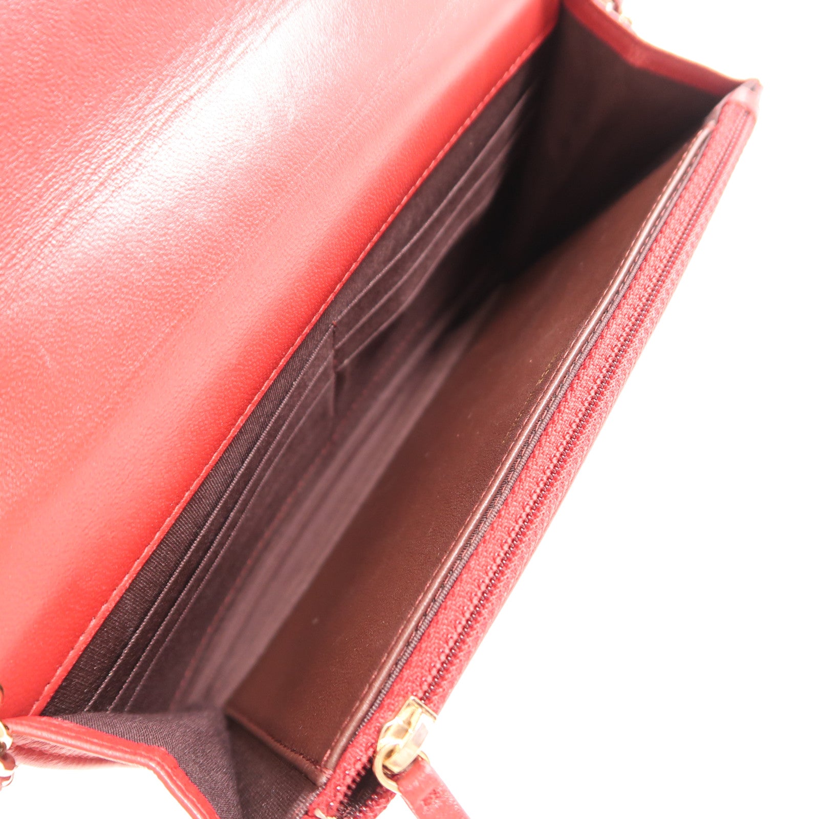 CHANEL 牛皮皮革WOC Wallet On Chain金扣鏈帶肩背袋