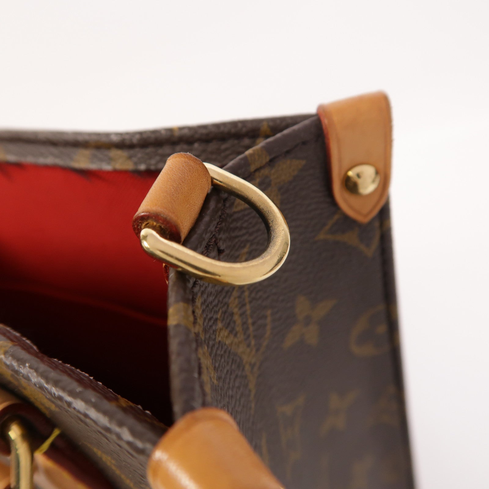 LOUIS VUITTON Monogram Sac Plat BB金扣手挽肩背兩用袋棕色