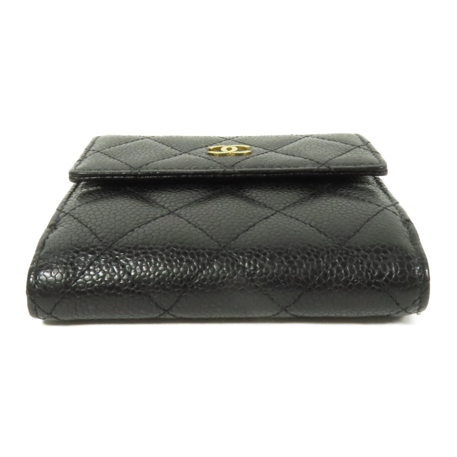 CHANEL 牛皮皮革Wallet金扣錢包
