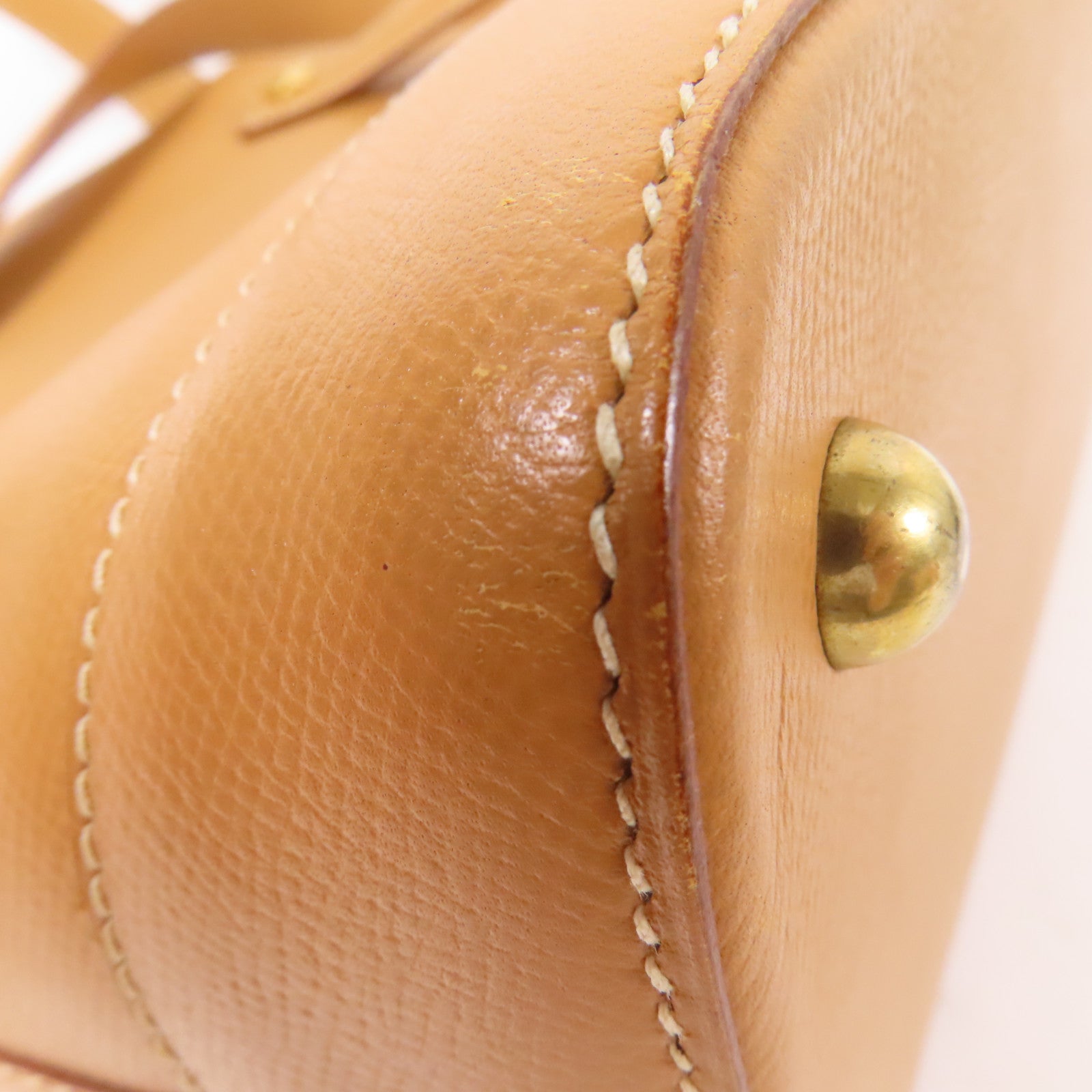 HERMES VGC皮革Sorbonne金扣肩背袋