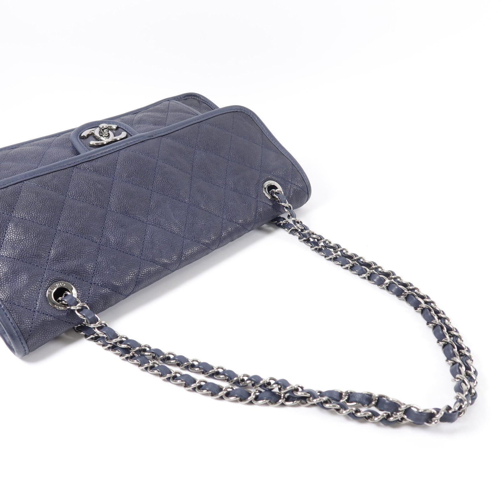 CHANEL 牛皮皮革French Riviera Chain Bag鏈帶肩背袋