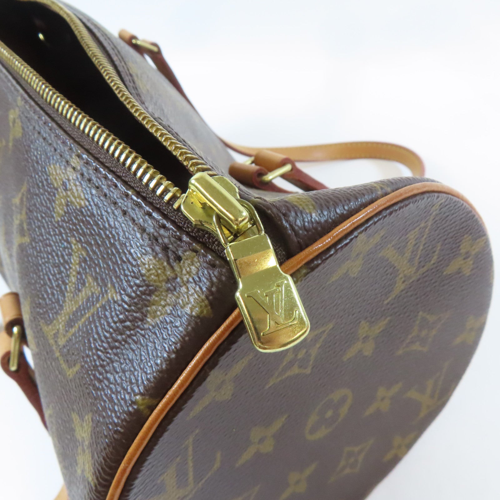 LOUIS VUITTON Monogram Papillon GM Shoulder Bag金扣肩背袋啡色