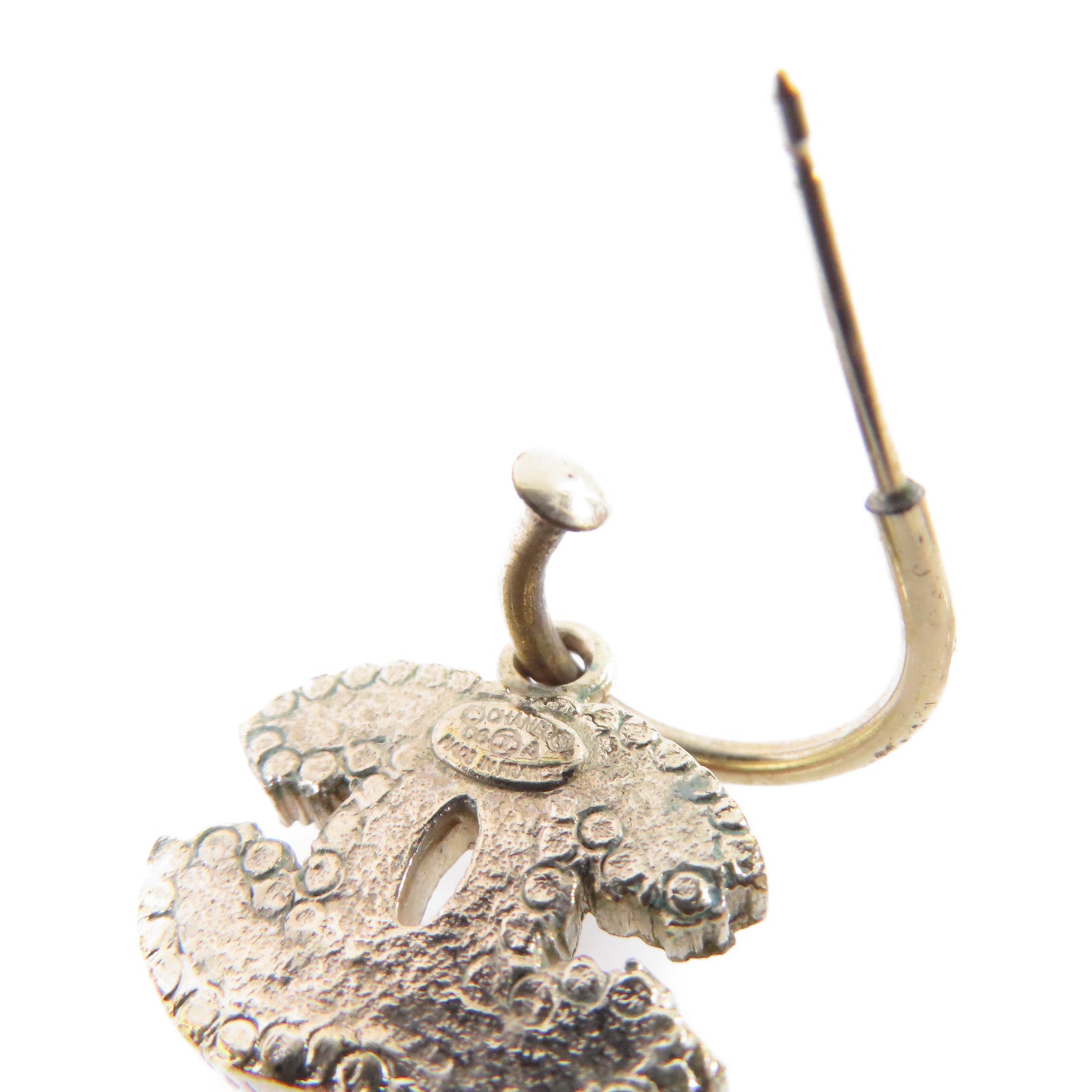 CHANEL 金屬/水鑽Rhinestones CC Earrings耳環