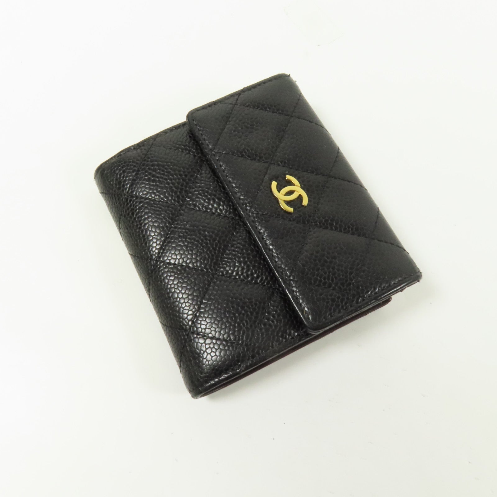 CHANEL 牛皮皮革Wallet金扣錢包