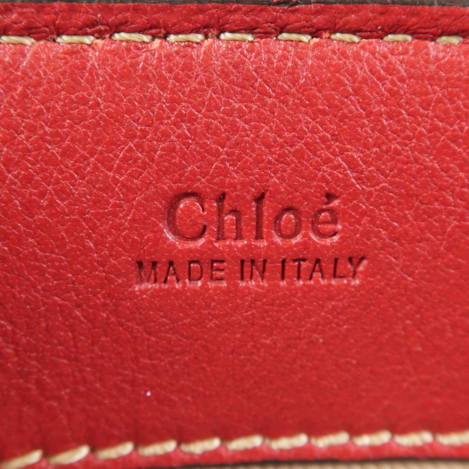 Chloe 牛皮皮革2 Way Shoulder金扣手挽肩背兩用袋
