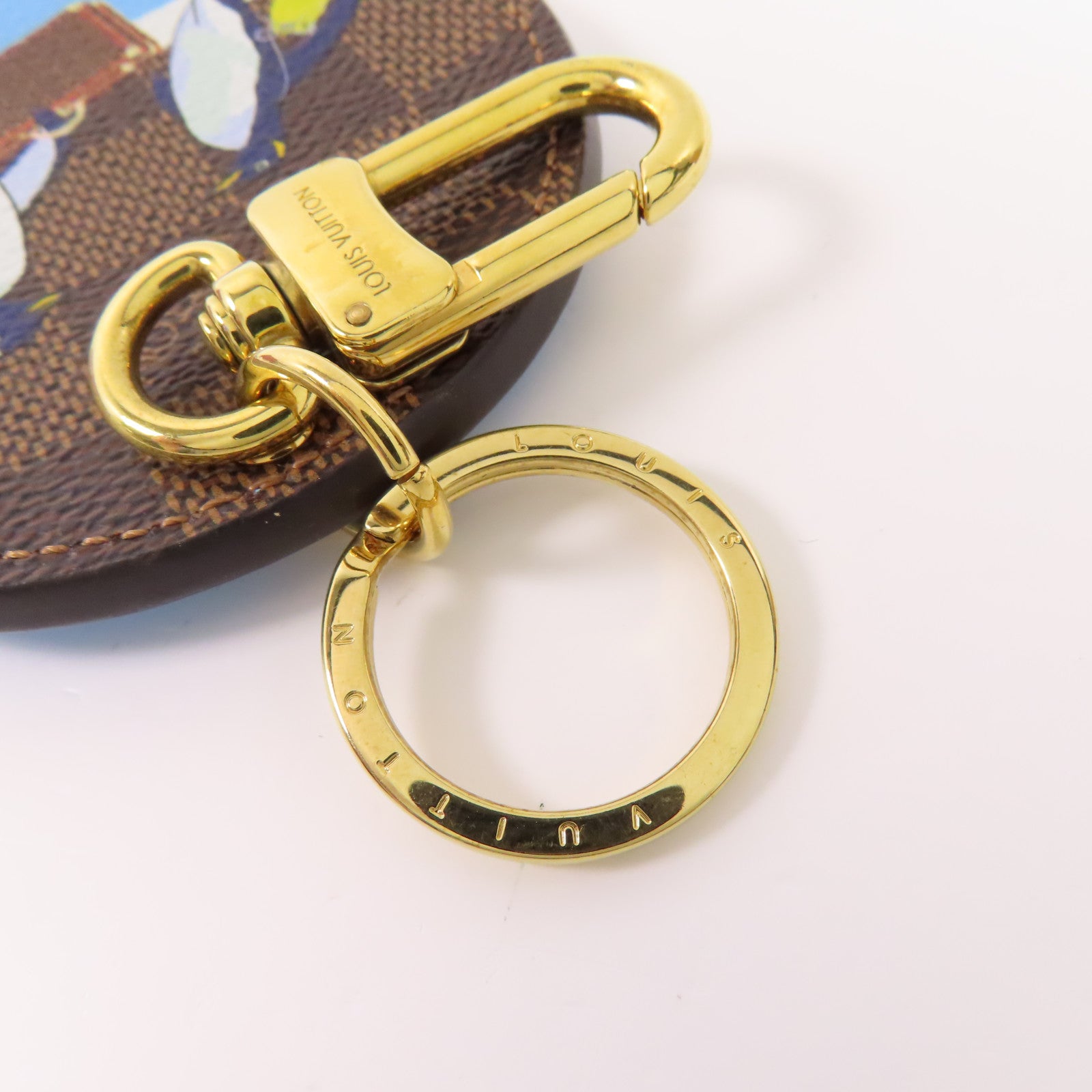LOUIS VUITTON Damier Key Holder金扣鎖匙扣