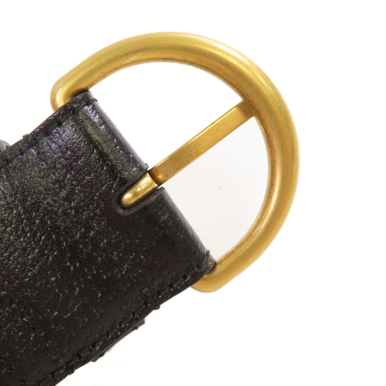 GUCCI 【激減優惠】牛皮皮革GG Marmont Wide Belt金扣皮帶黑色