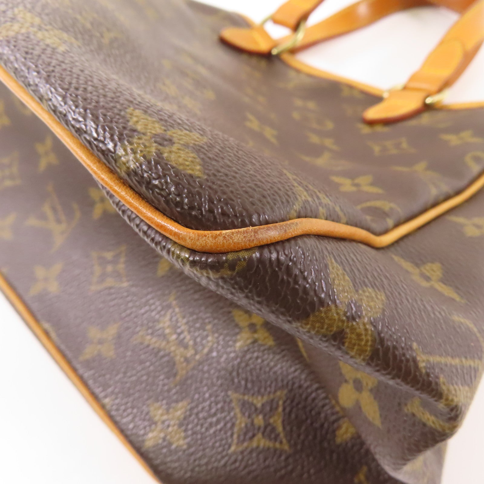 LOUIS VUITTON Monogram Batignolles金扣手挽袋棕色