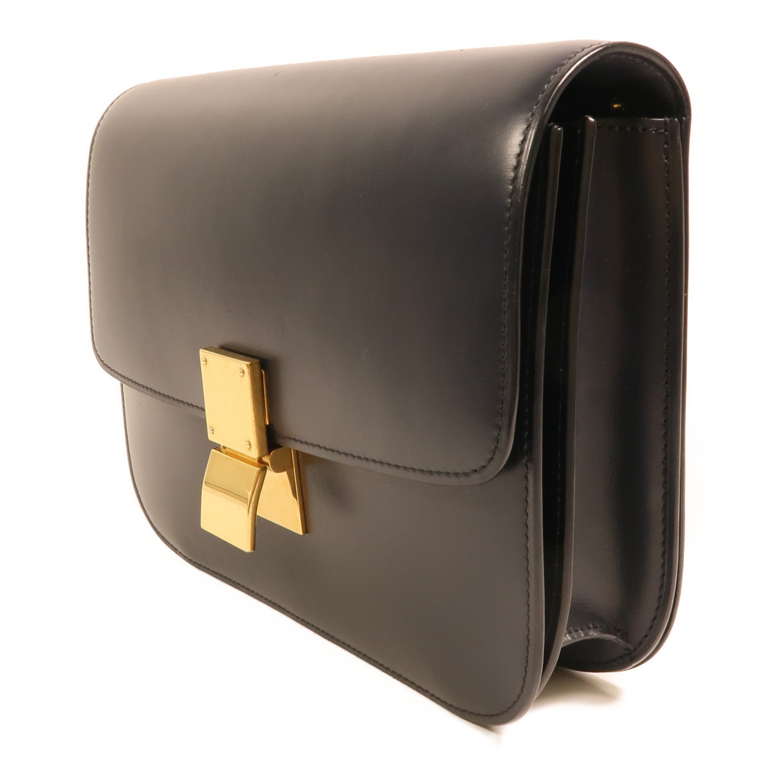 CELINE 牛皮皮革Classic Box Medium金扣肩背袋