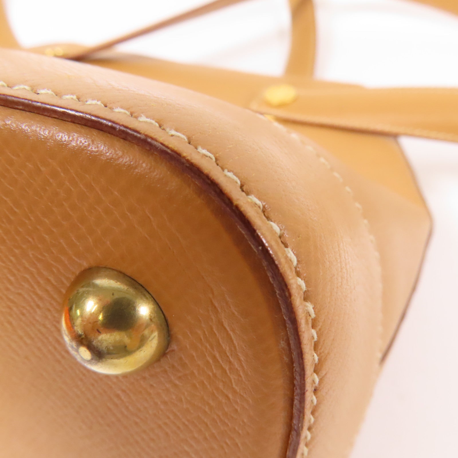 HERMES VGC皮革Sorbonne金扣肩背袋