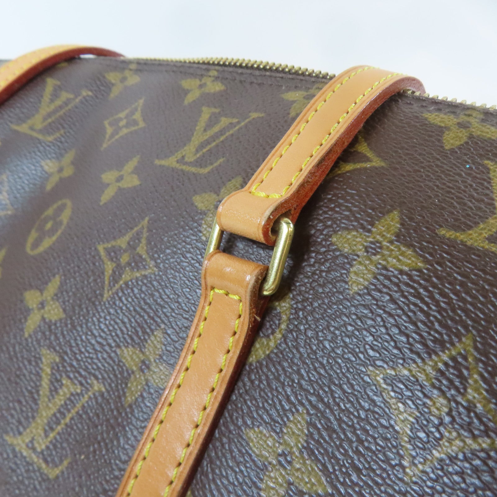 LOUIS VUITTON Monogram Papillon GM Shoulder Bag金扣肩背袋啡色