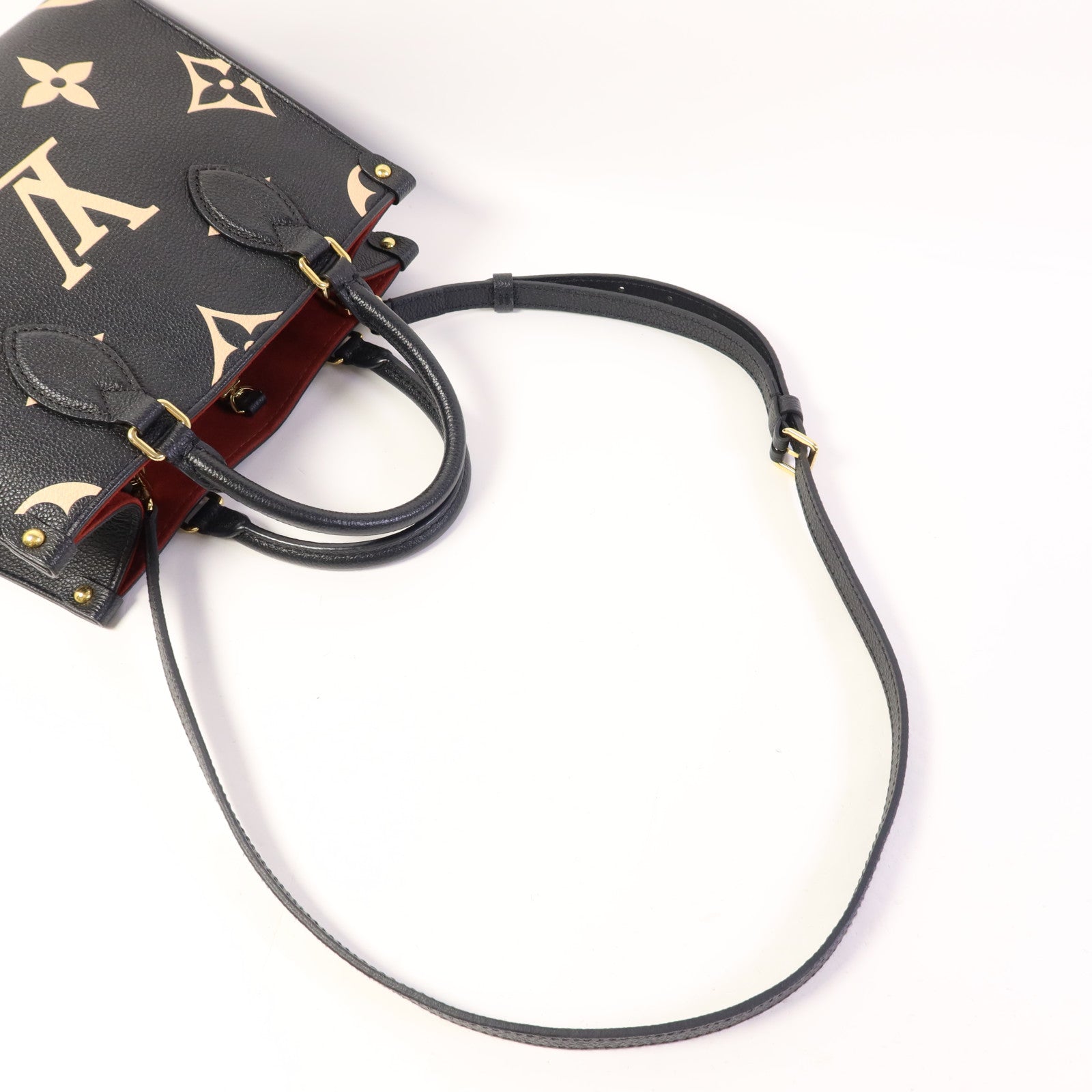 LOUIS VUITTON Monogram Empreinte On The Go PM金扣手挽肩背兩用袋