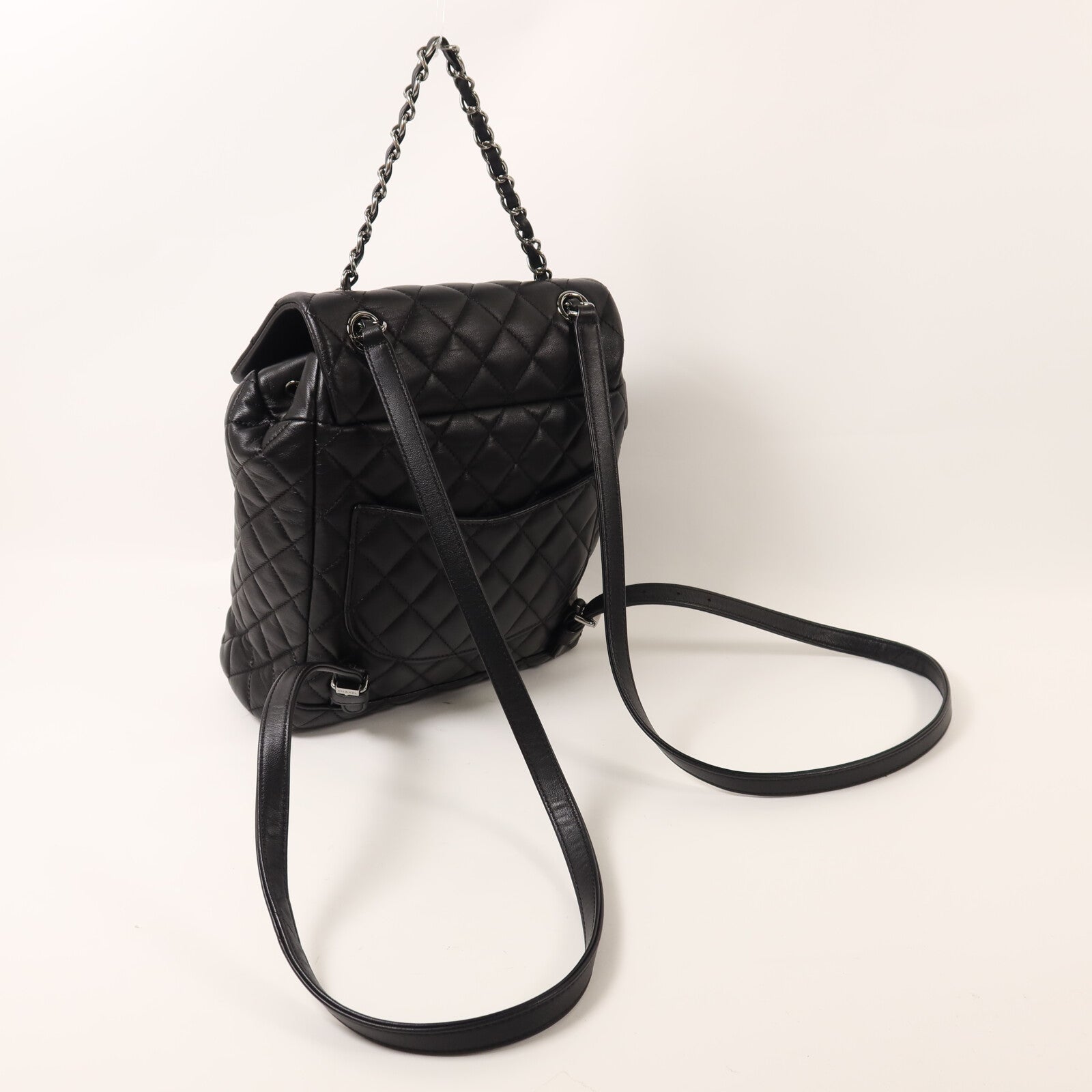 CHANEL 羊皮皮革Urban Spirit Backpack鏈帶背包